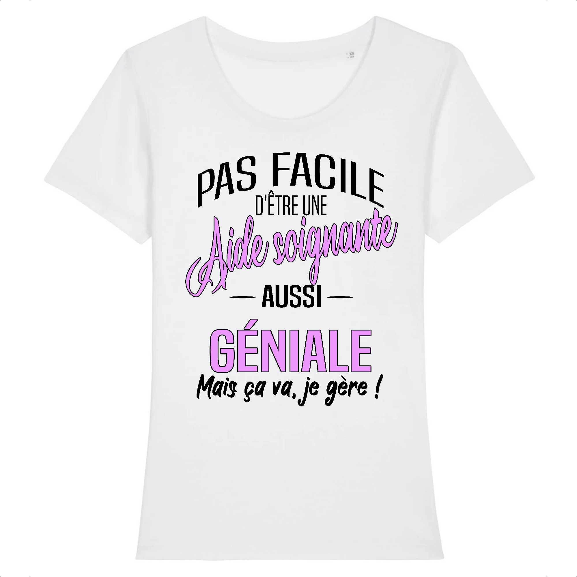 T-shirt Femme Aide soignante géniale 2