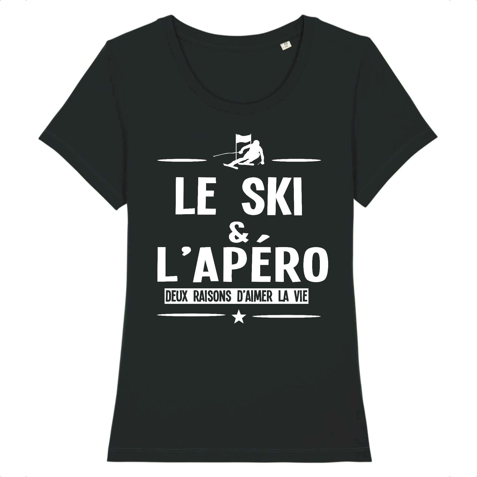 T-shirt Femme Ski et apéro