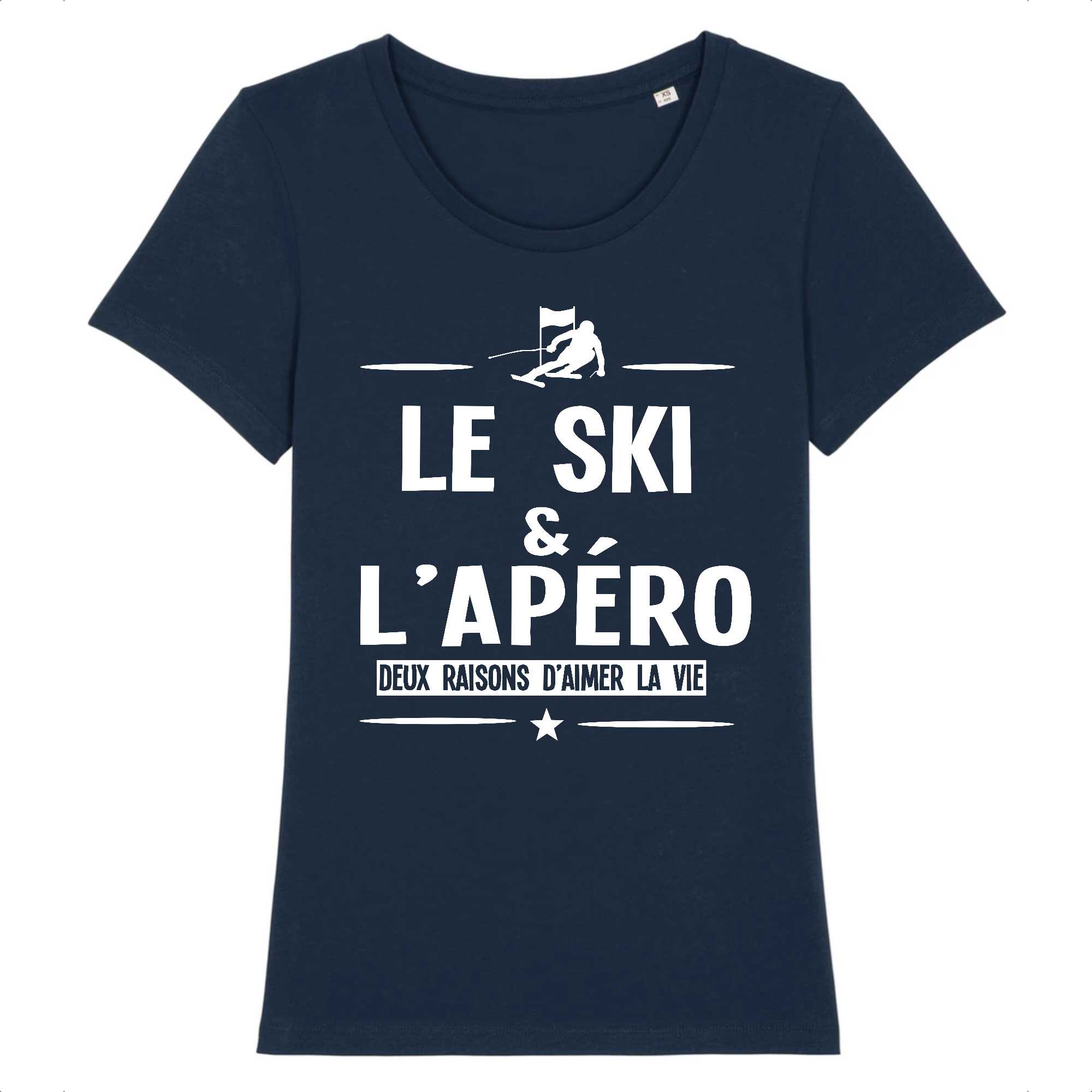 T-shirt Femme Ski et apéro