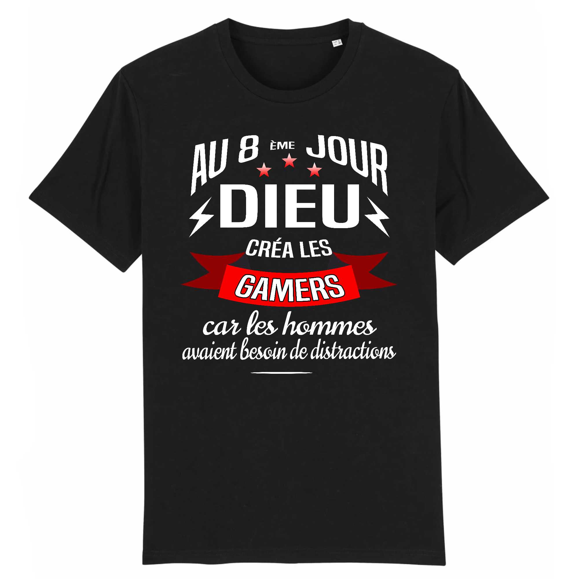 T-shirt Homme Dieu créa les gamers