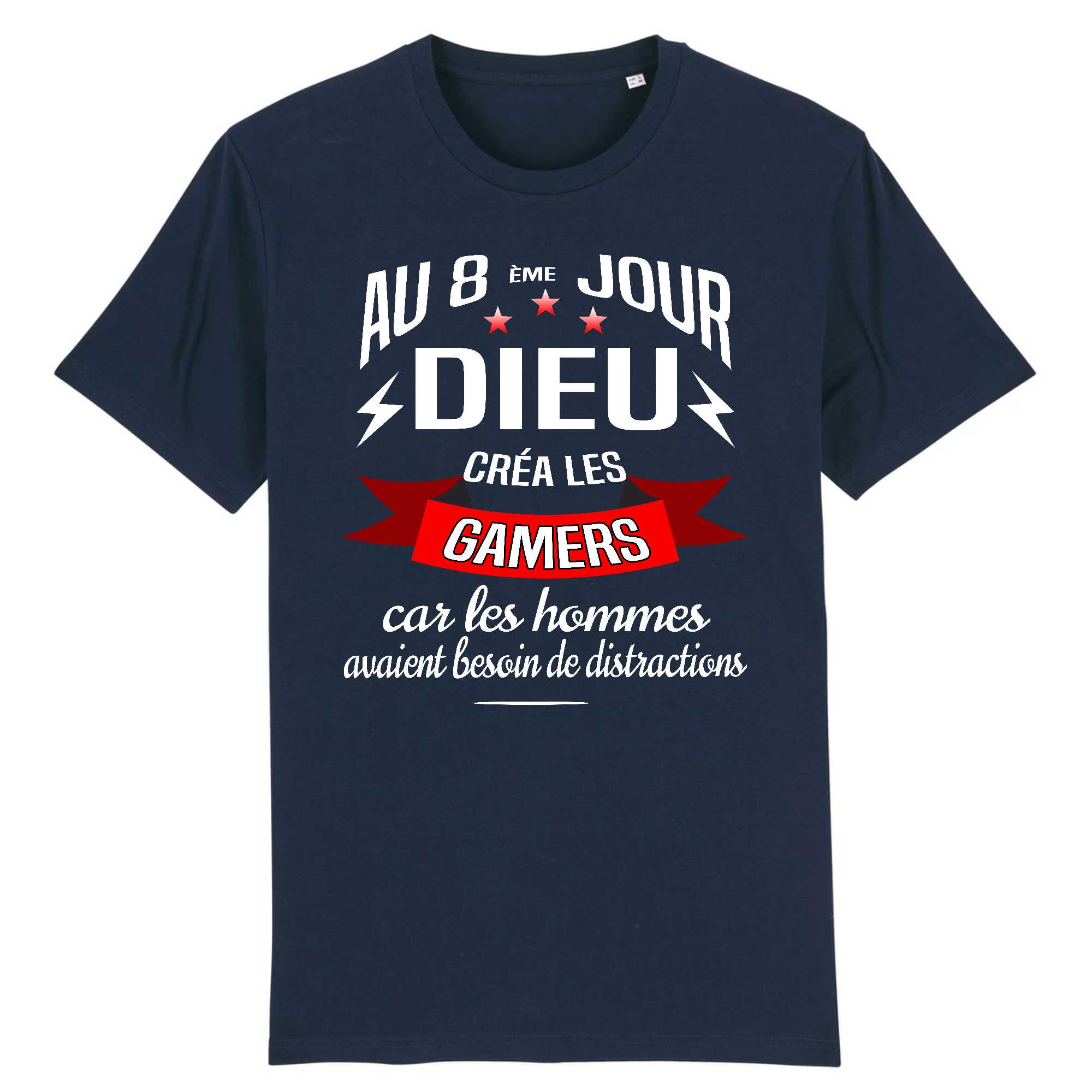 T-shirt Homme Dieu créa les gamers