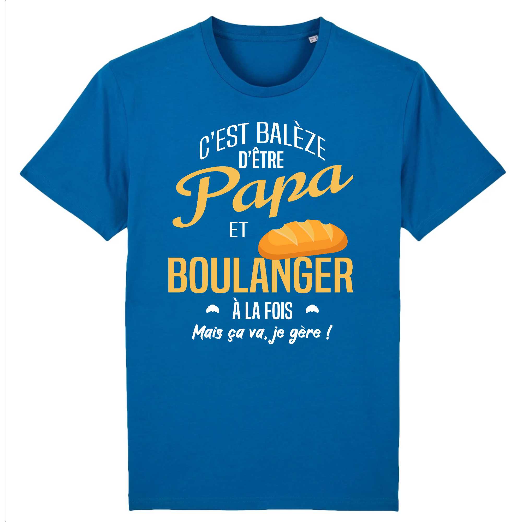 T-shirt Homme Papa et boulanger