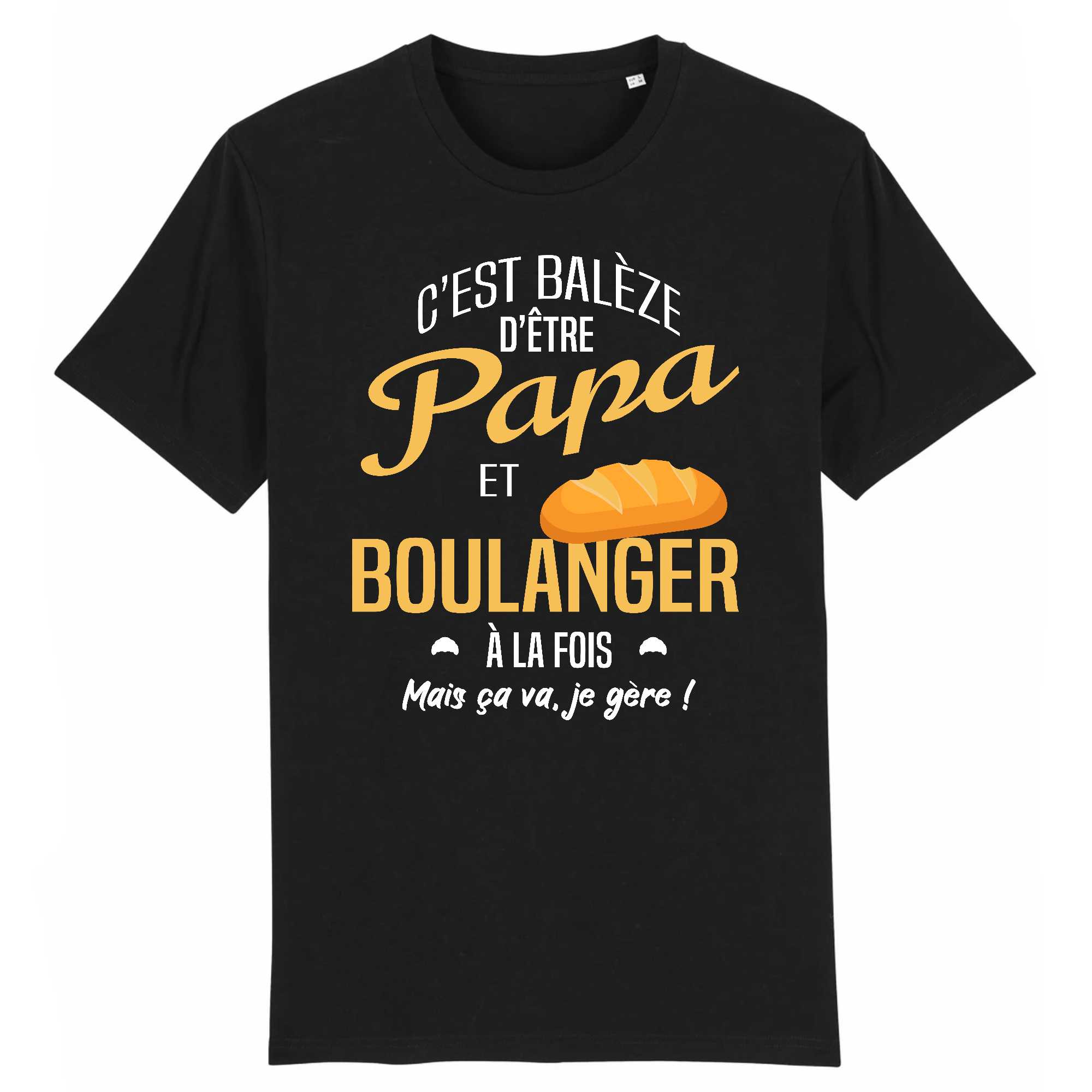 T-shirt Homme Papa et boulanger