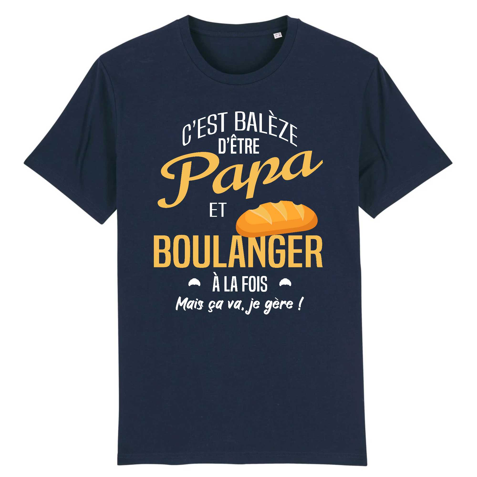 T-shirt Homme Papa et boulanger