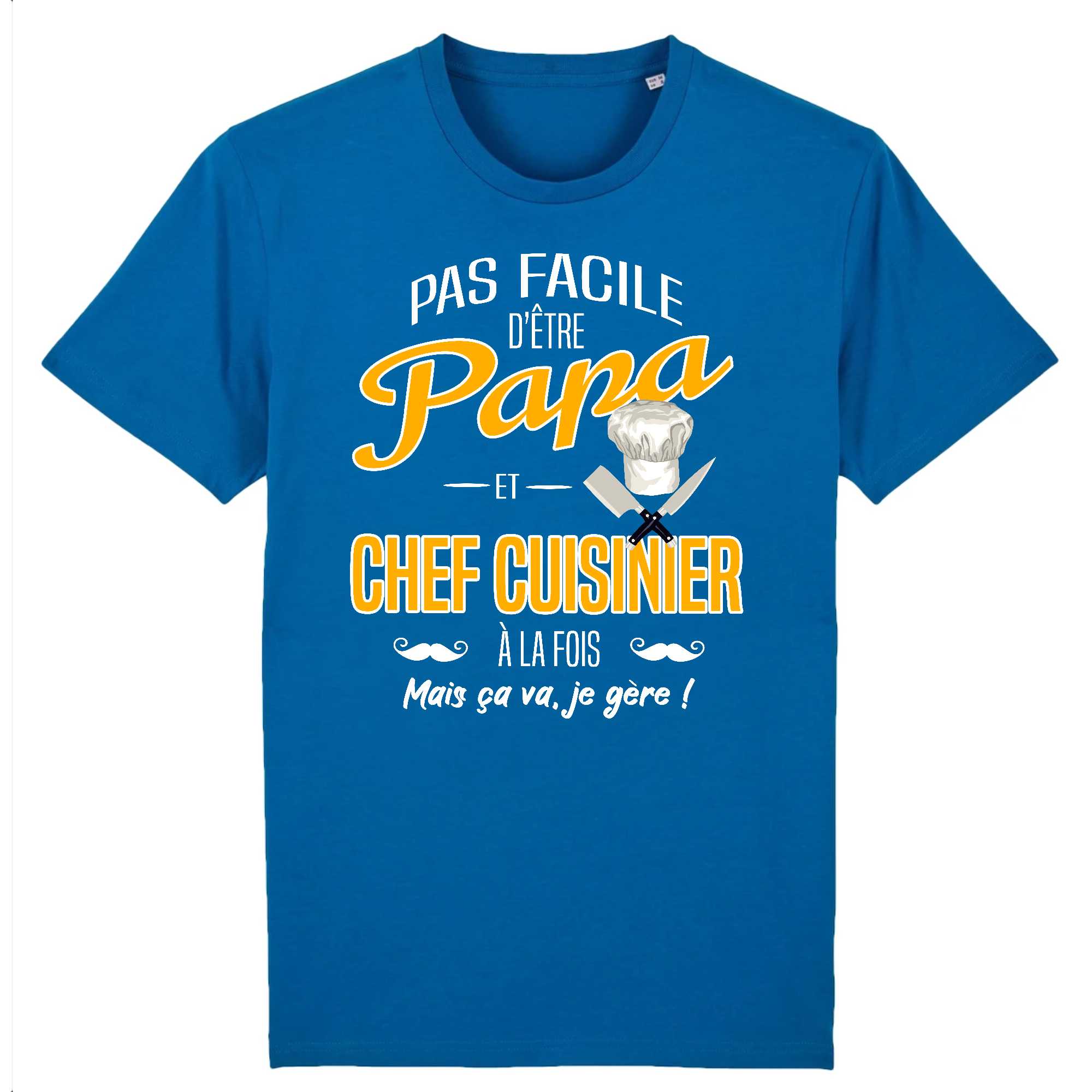 T-shirt Homme Papa et chef cuisinier