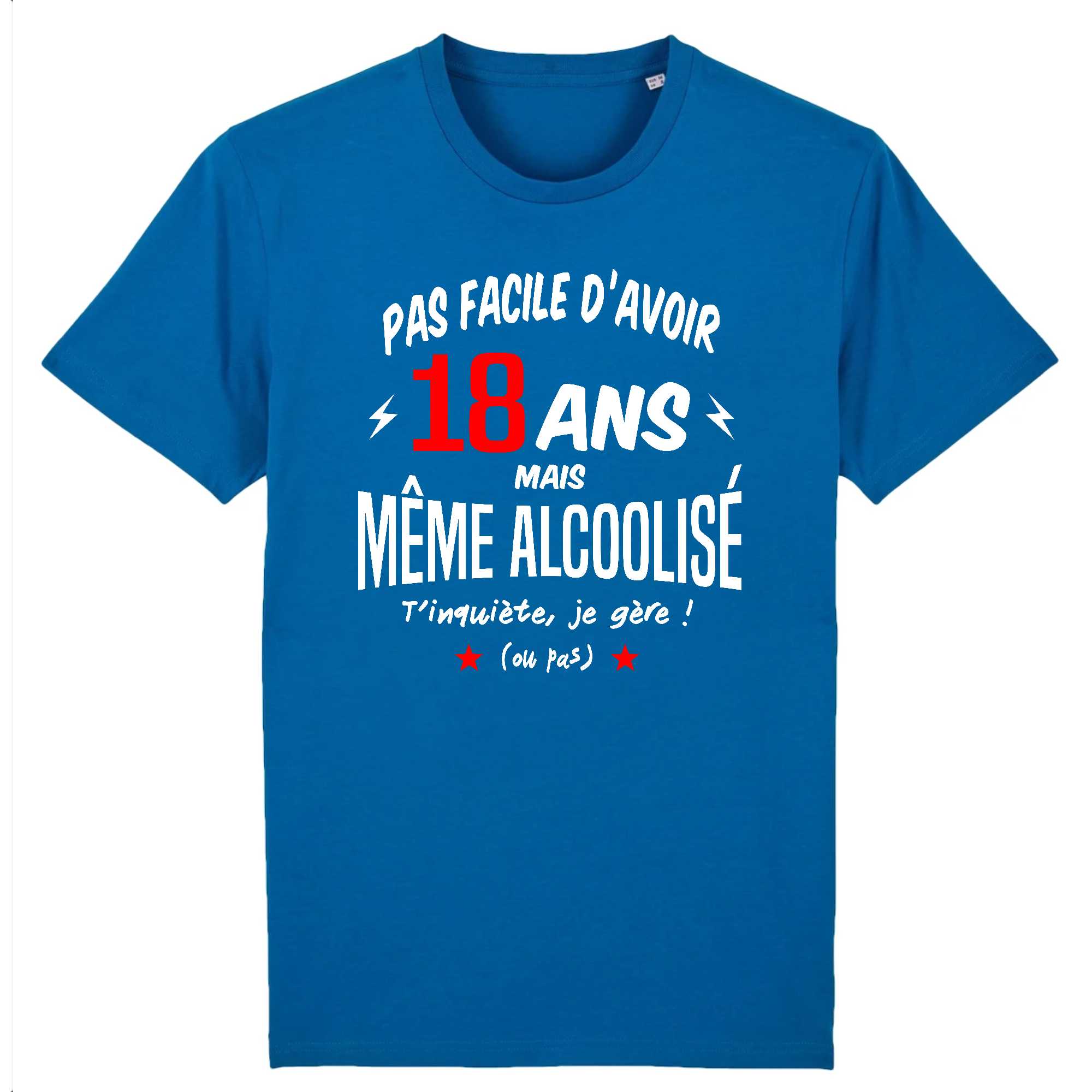T-shirt Homme Pas facile d`avoir 18 ans