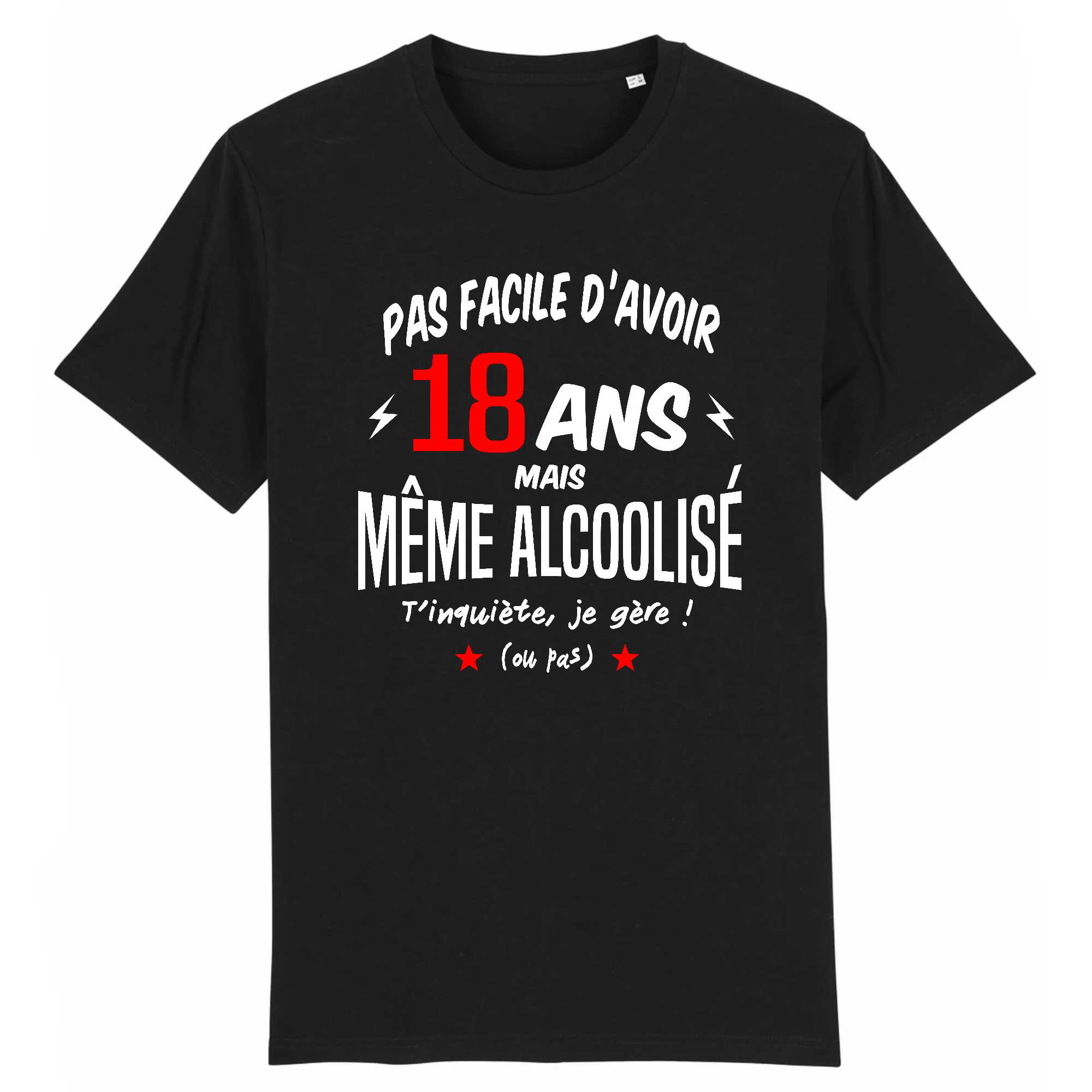 T-shirt Homme Pas facile d`avoir 18 ans