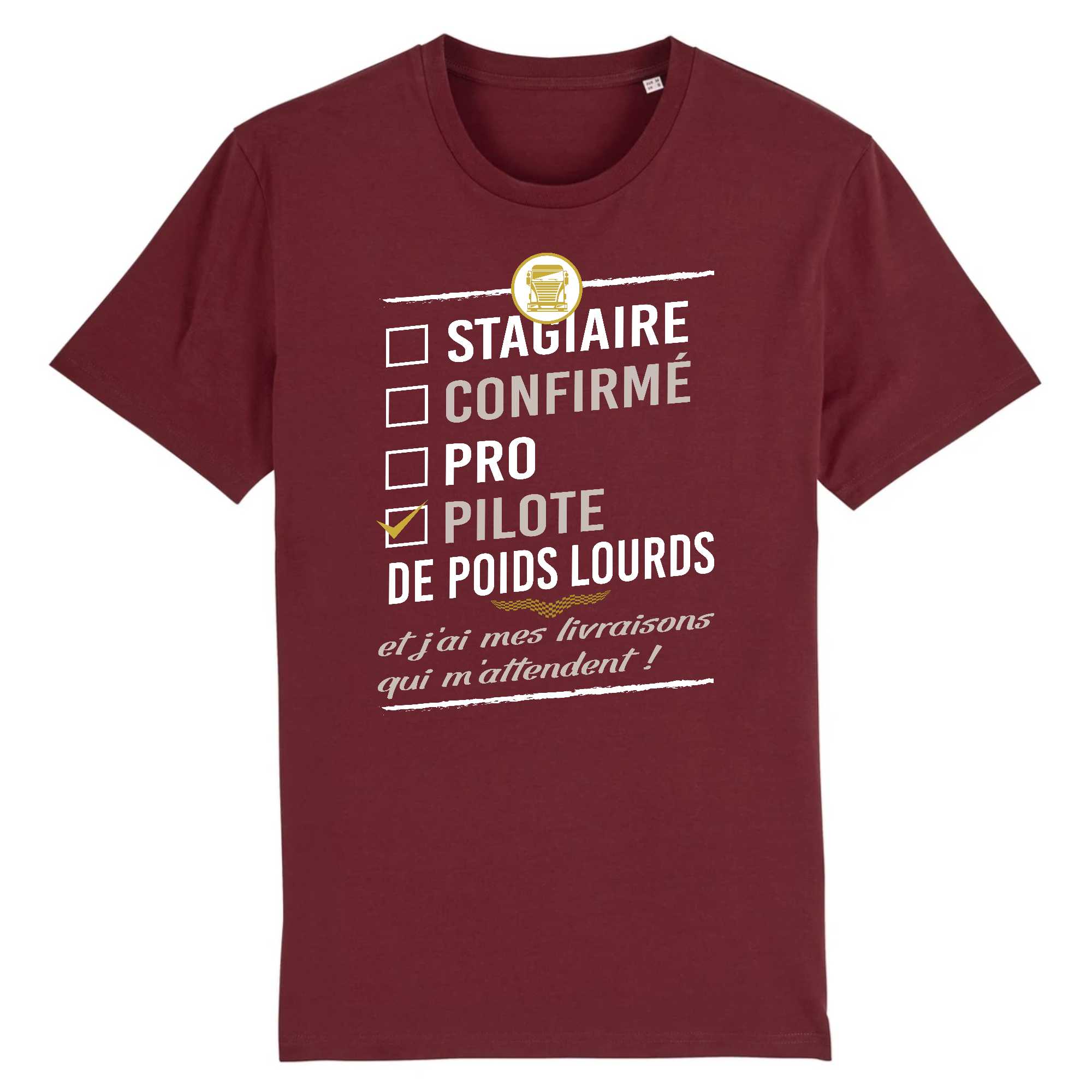 T-shirt Homme Pilote de poids lourds