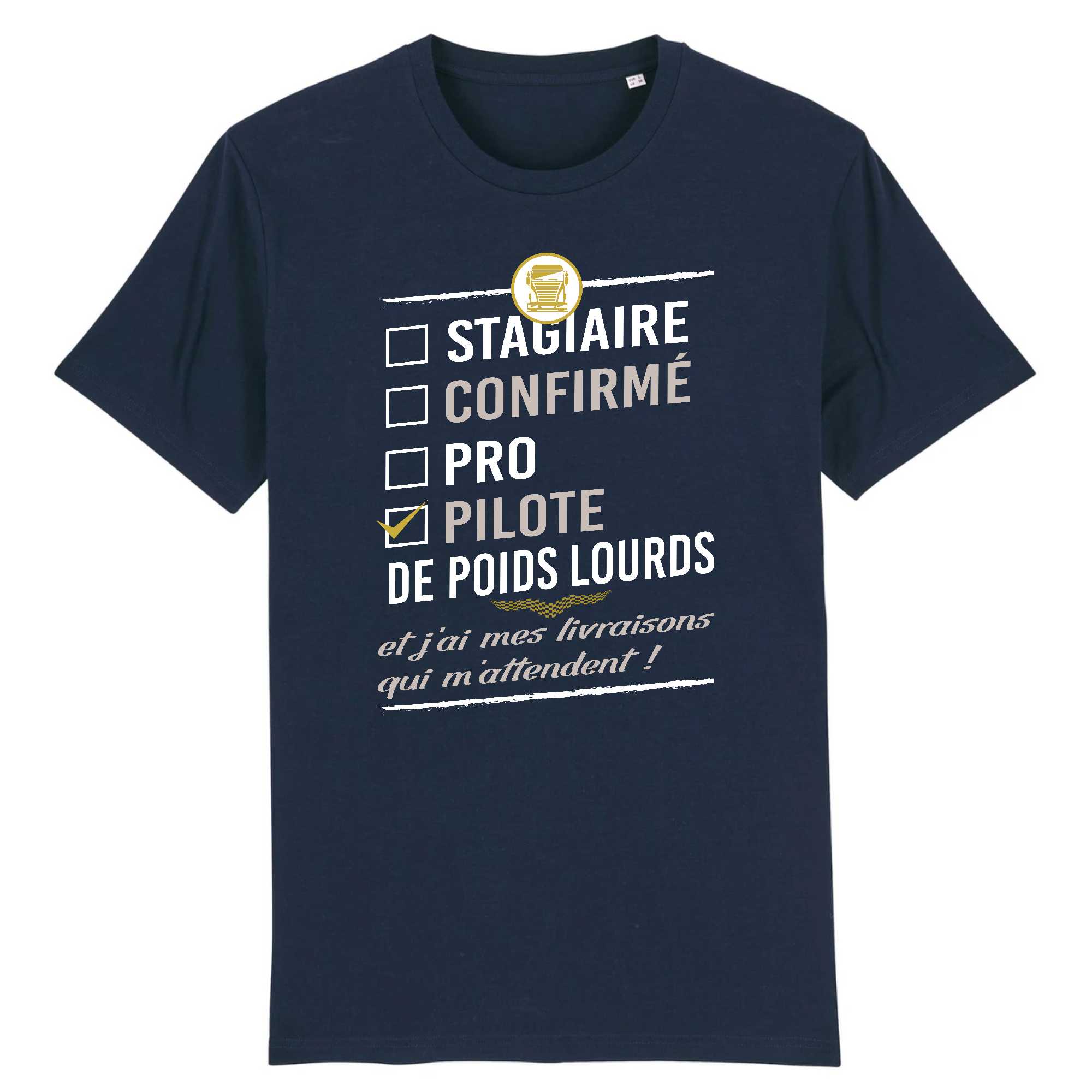 T-shirt Homme Pilote de poids lourds
