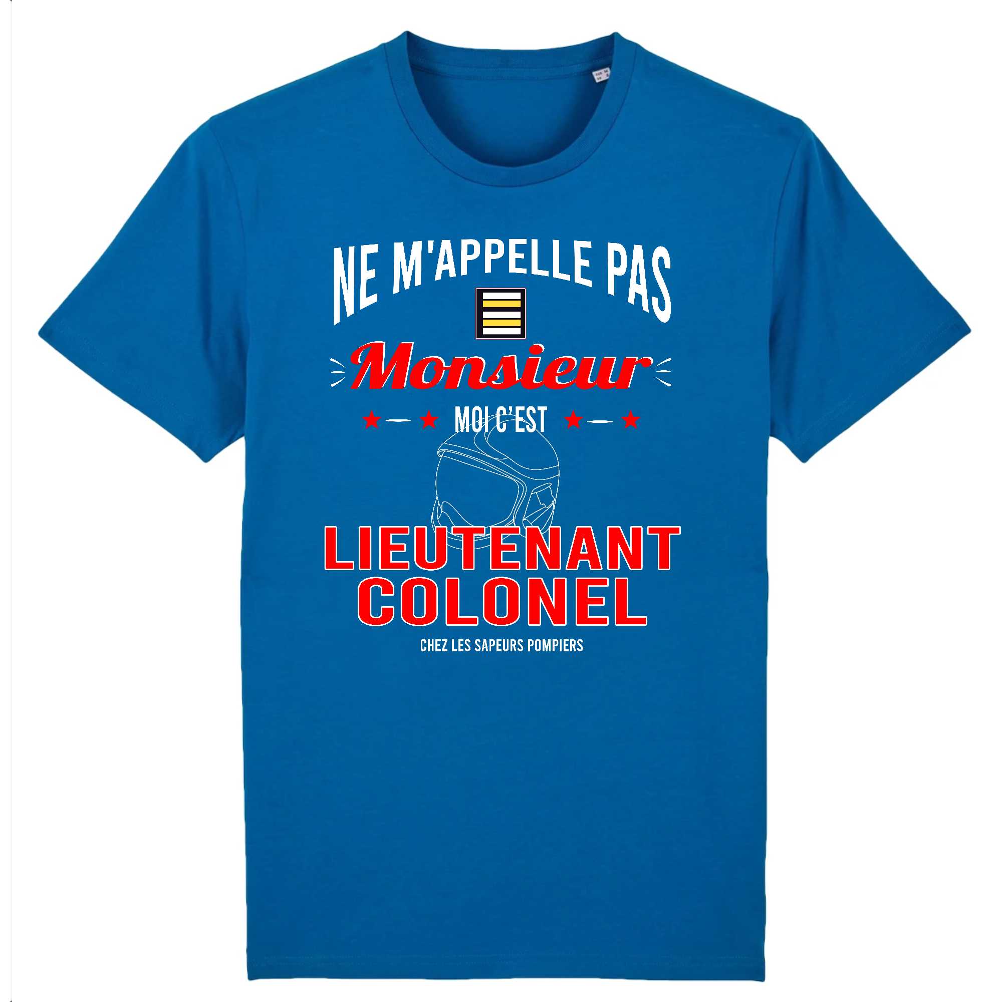 T-shirt Homme Pompier Lieutenant colonel