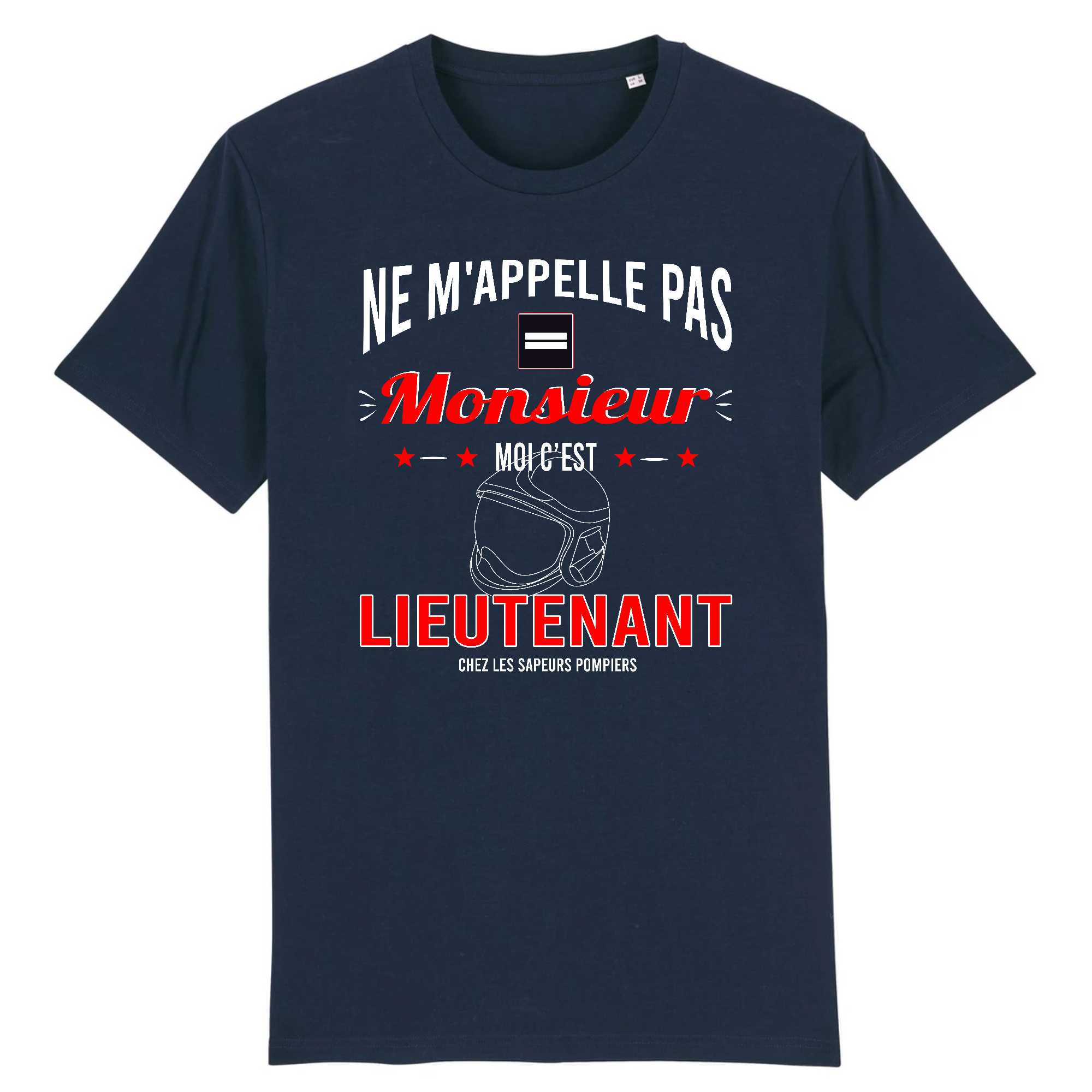 T-shirt Homme Pompier Lieutenant