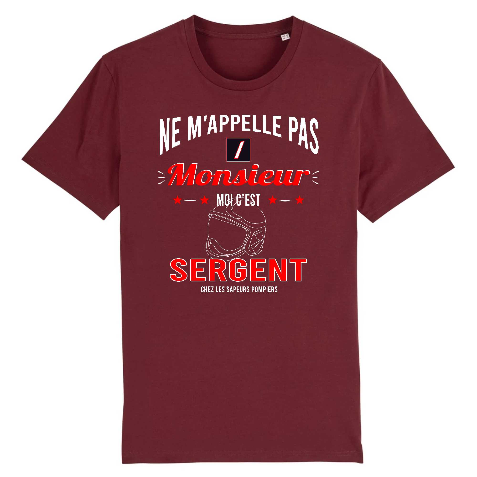 t-shirt Homme Pompier Sergent
