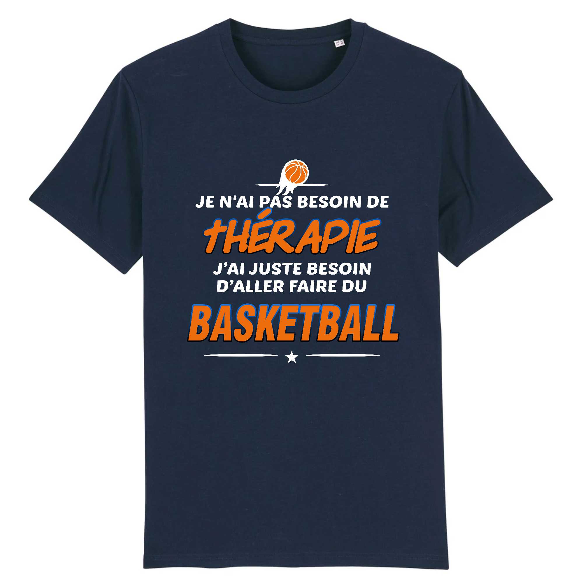 T-shirt Homme Thérapie et basketball