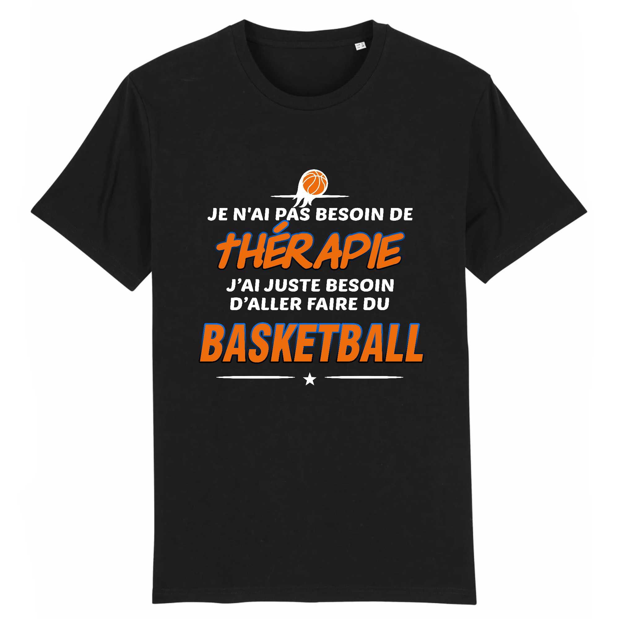 T-shirt Homme Thérapie et basketball