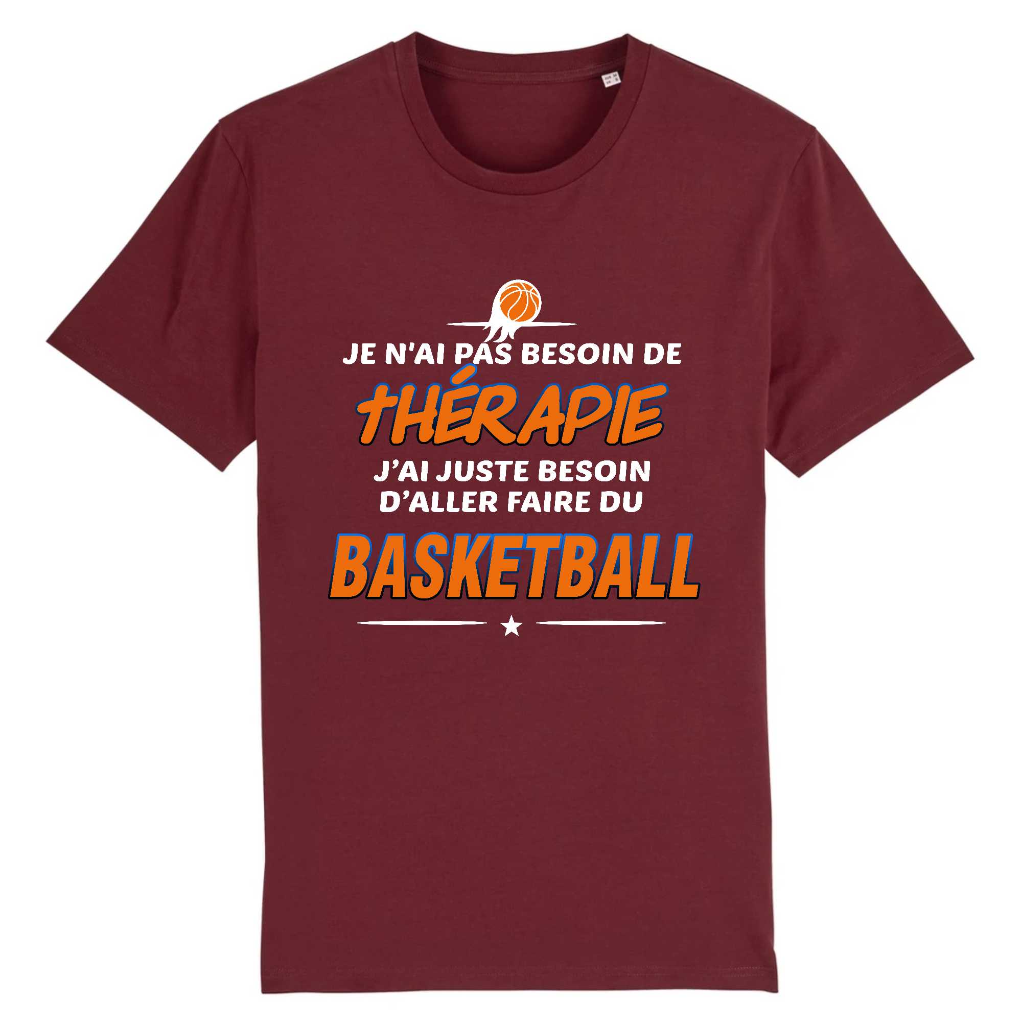 T-shirt Homme Thérapie et basketball