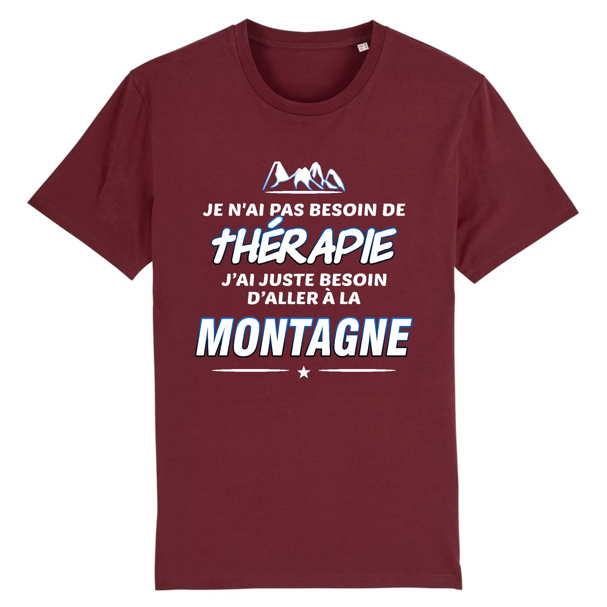 T-shirt Homme Thérapie et montagne