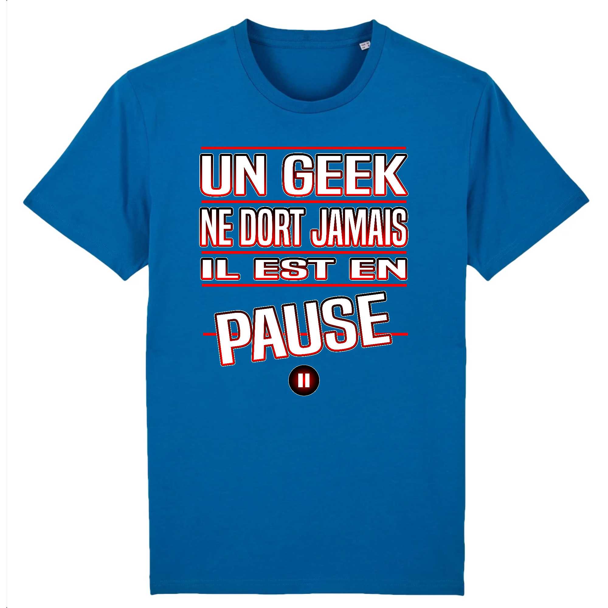 T-shirt Homme Un geek ne dort jamais