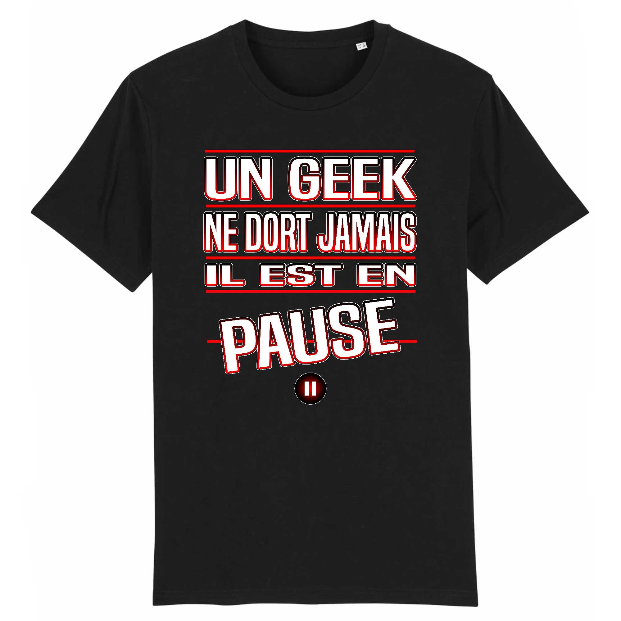 T-shirt Homme Un geek ne dort jamais