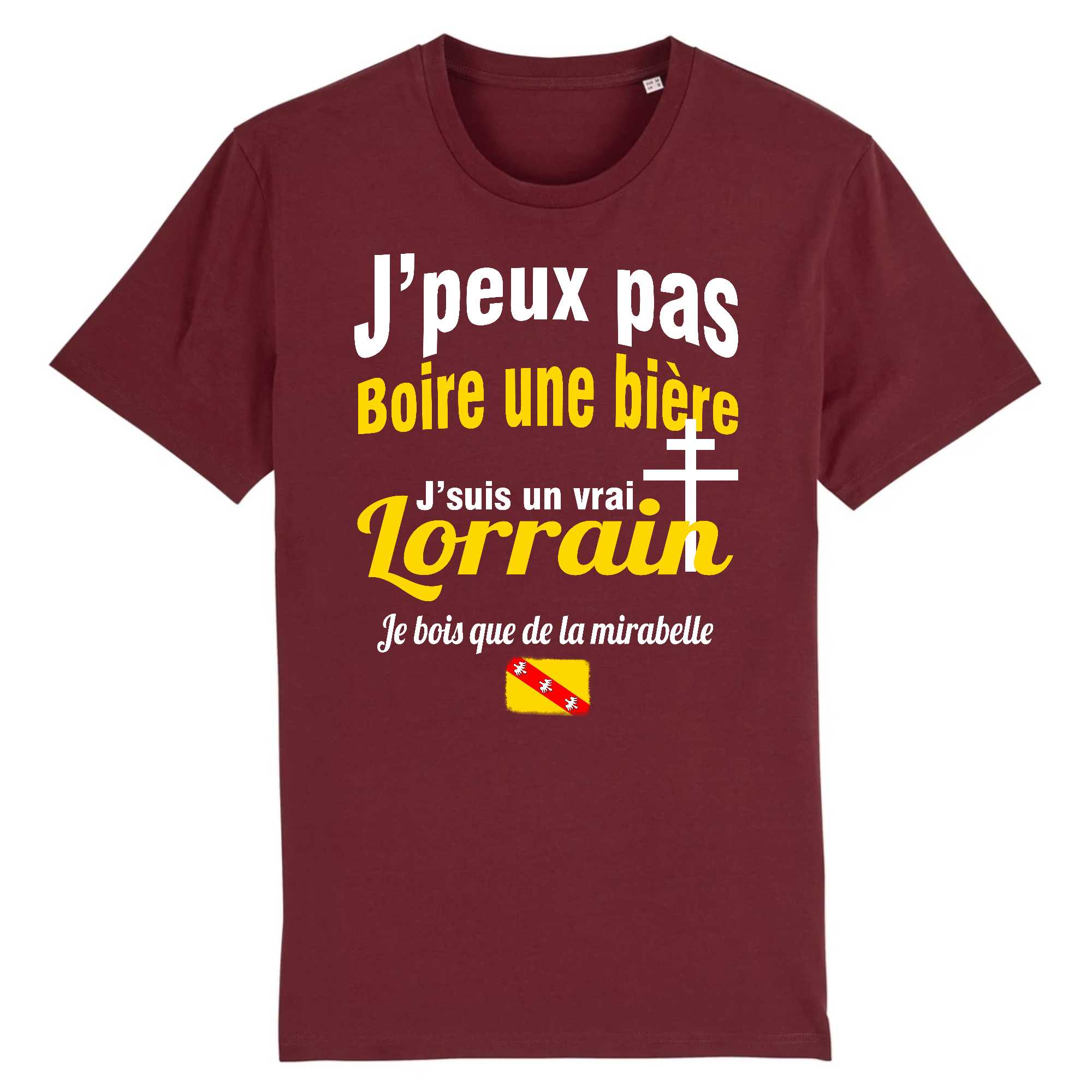 T-shirt Homme Un Lorrain boit que de la mirabelle