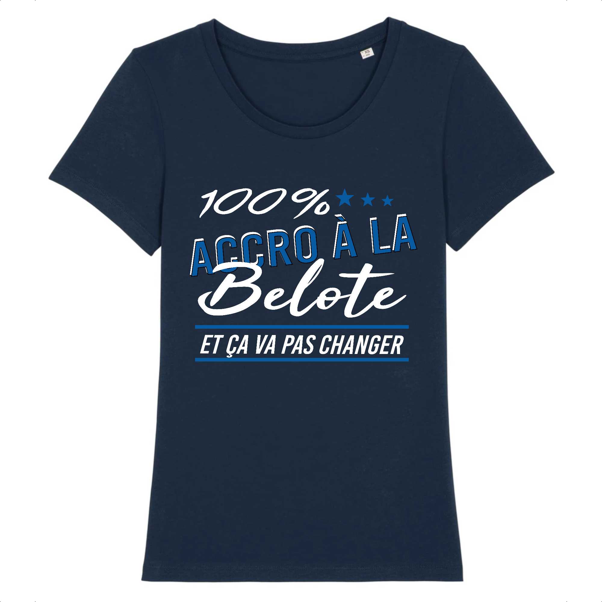 T-shirt Femme Accro à la belote