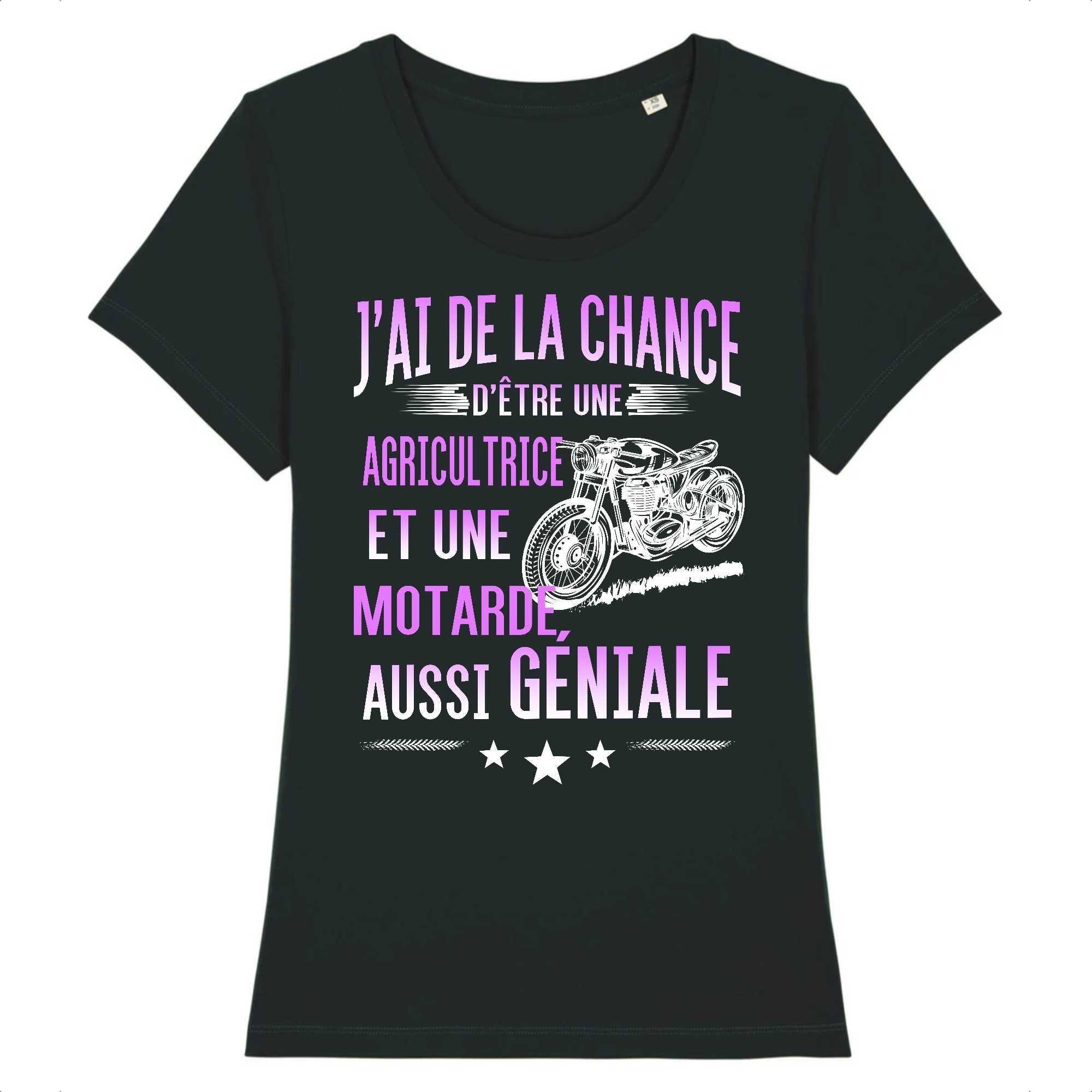 T-shirt Femme Agricultrice et motarde