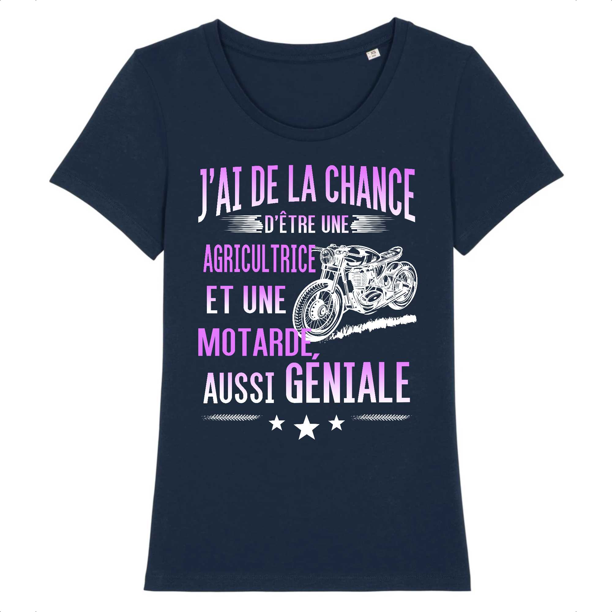 T-shirt Femme Agricultrice et motarde