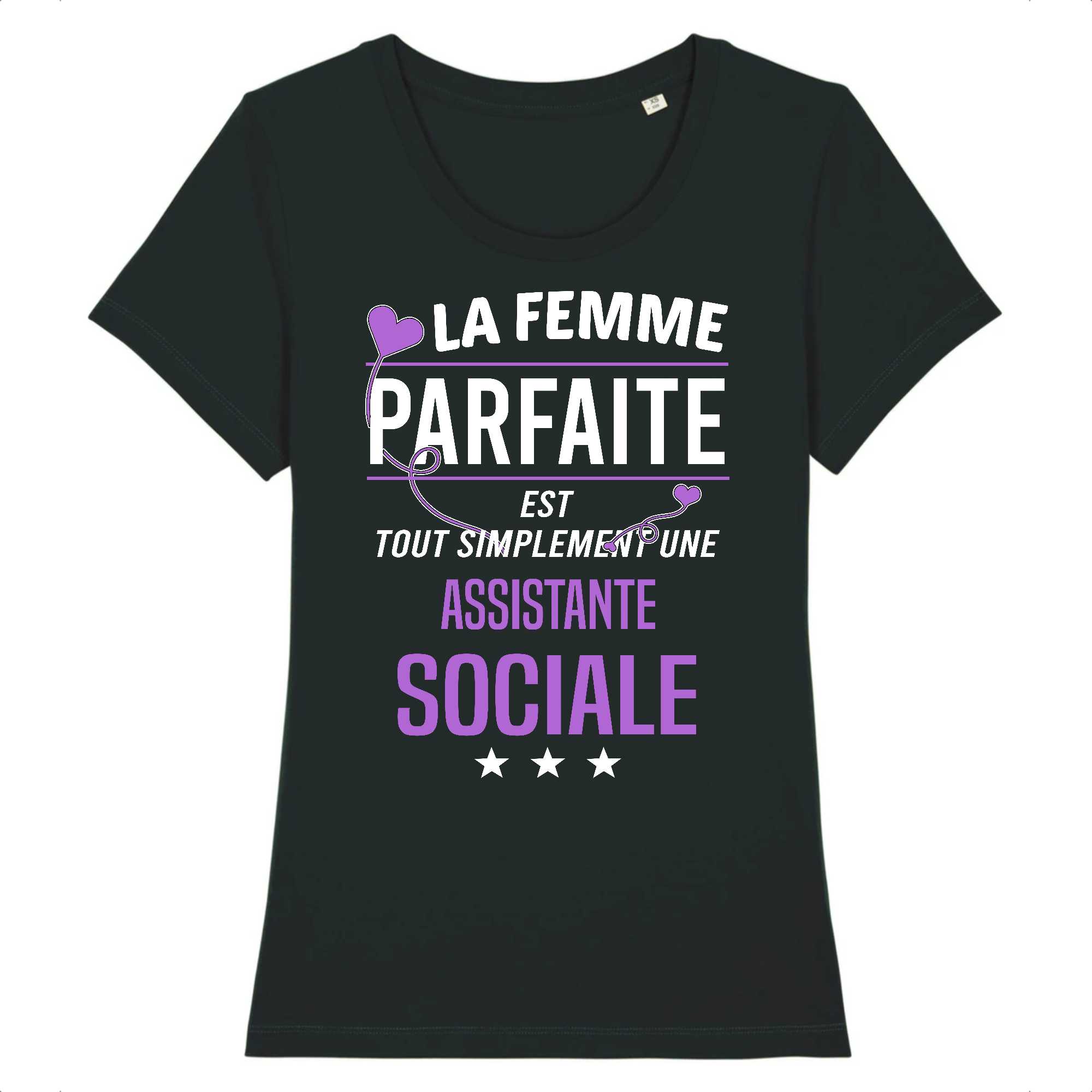 T-shirt Femme Assistante sociale parfaite