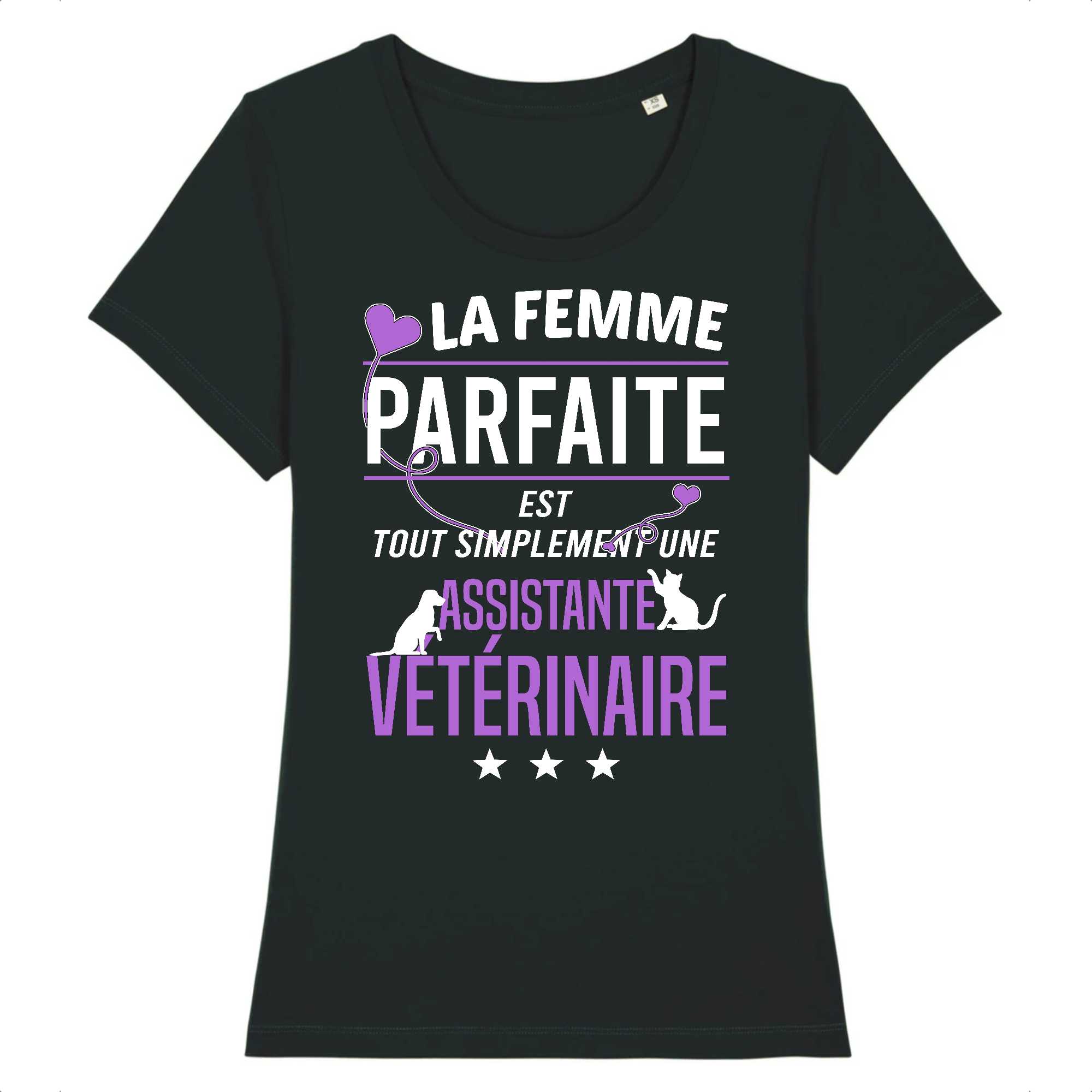 t-shirt Femme Assistante vétérinaire parfaite