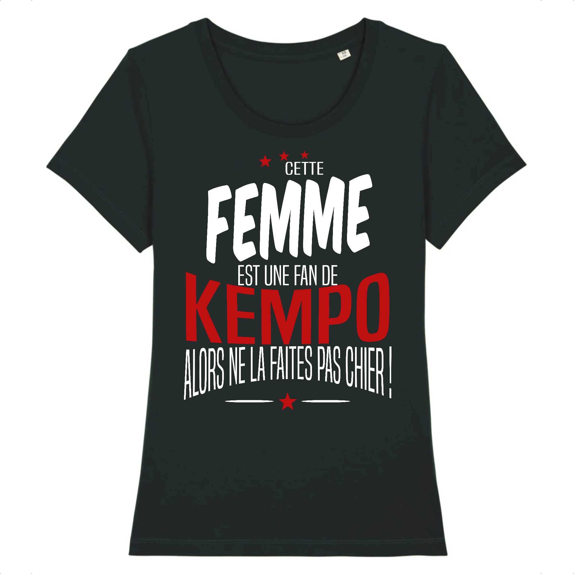 T-shirt Femme Catte femme est une fan de kempo
