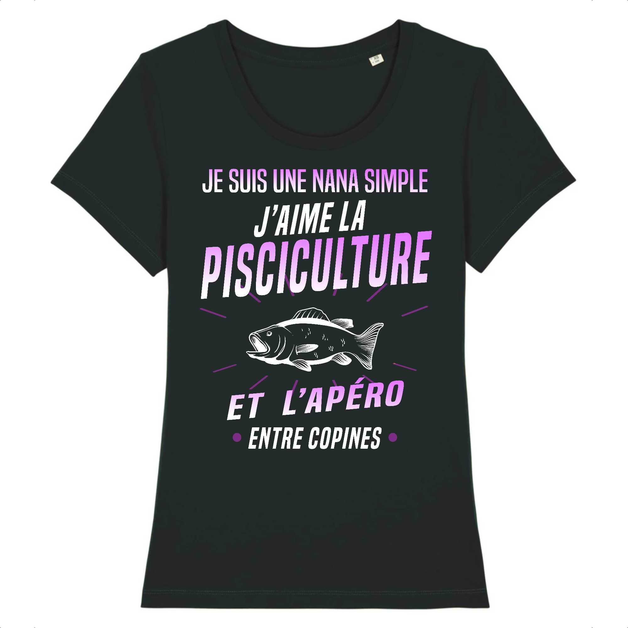 T-shirt Femme J'aime la piscicultrice et l'apéro
