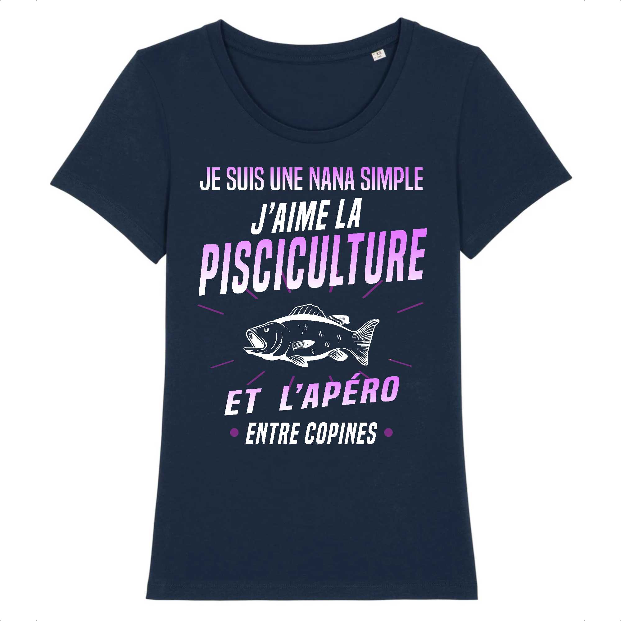 T-shirt Femme J'aime la piscicultrice et l'apéro