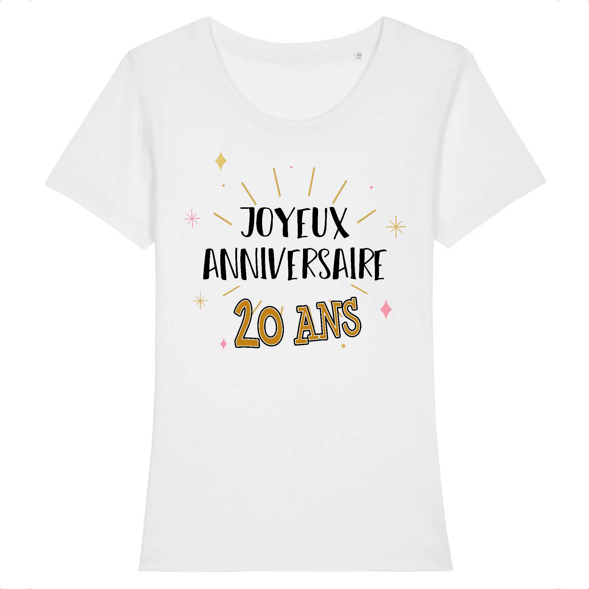 T-shirt Femme Joyeux anniversaire 20 ans