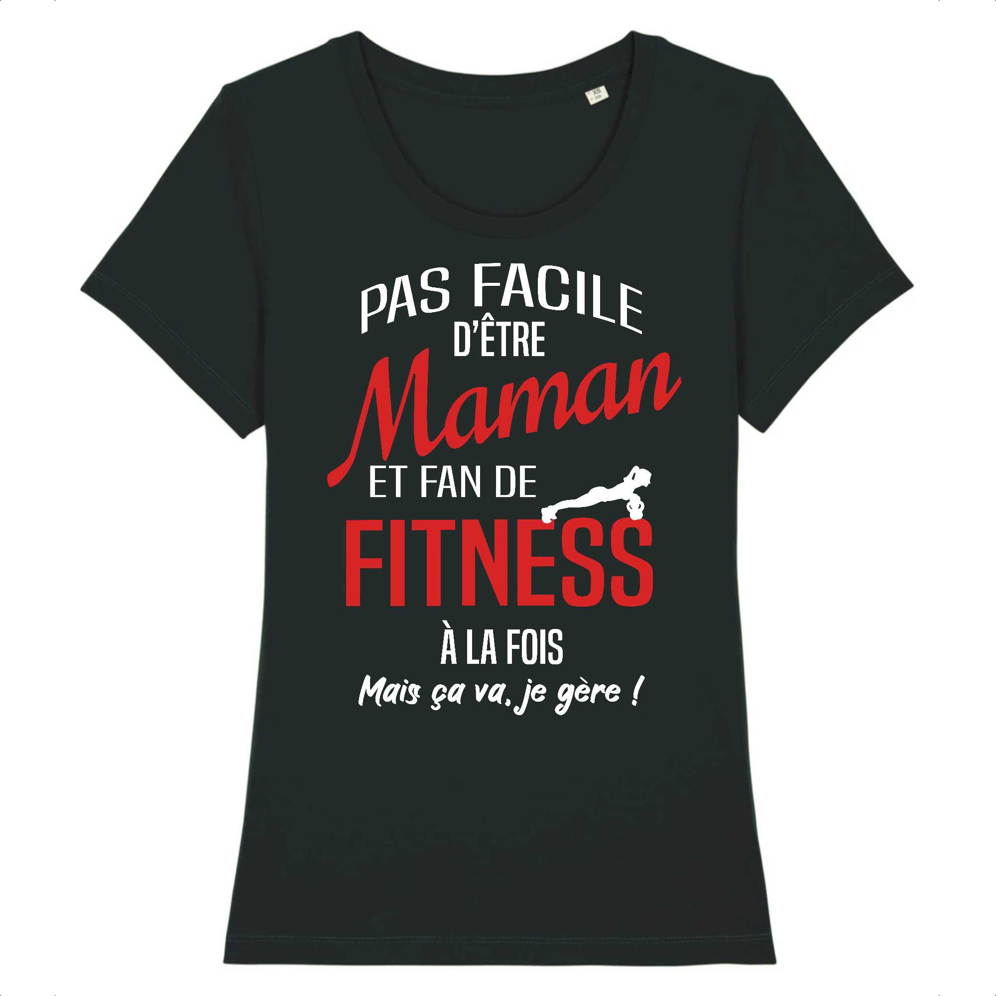T-shirt Femme Maman et fan de fitness
