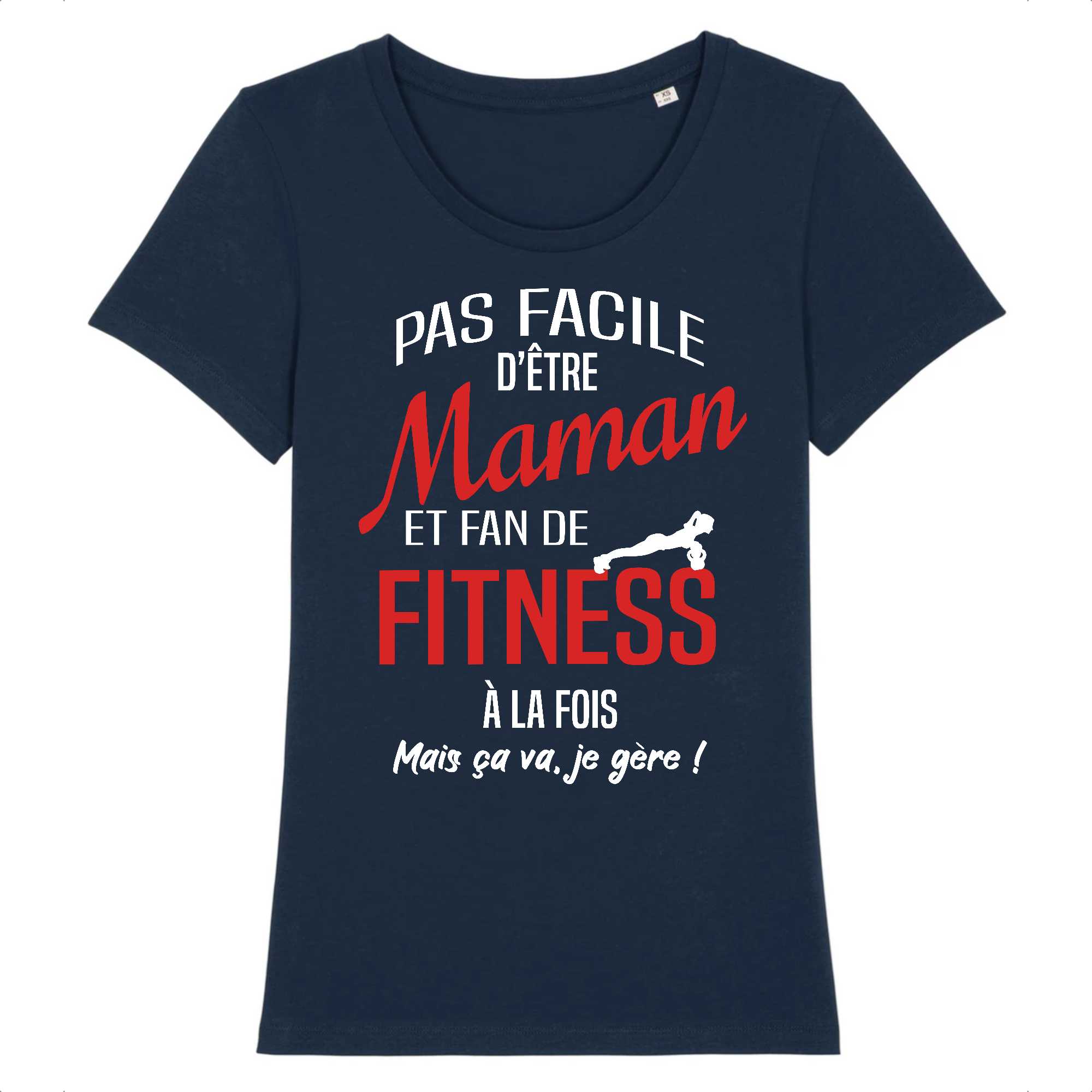 T-shirt Femme Maman et fan de fitness