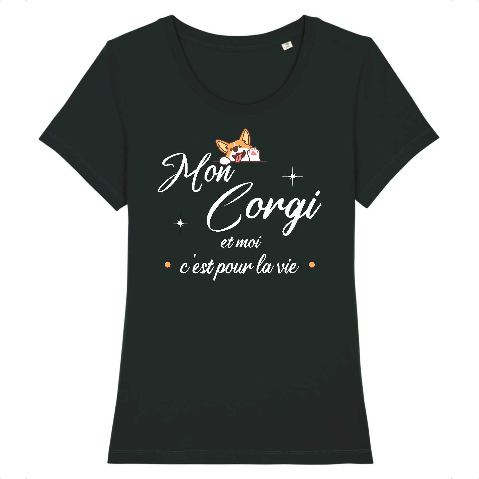 T-shirt Femme Mon corgi et moi