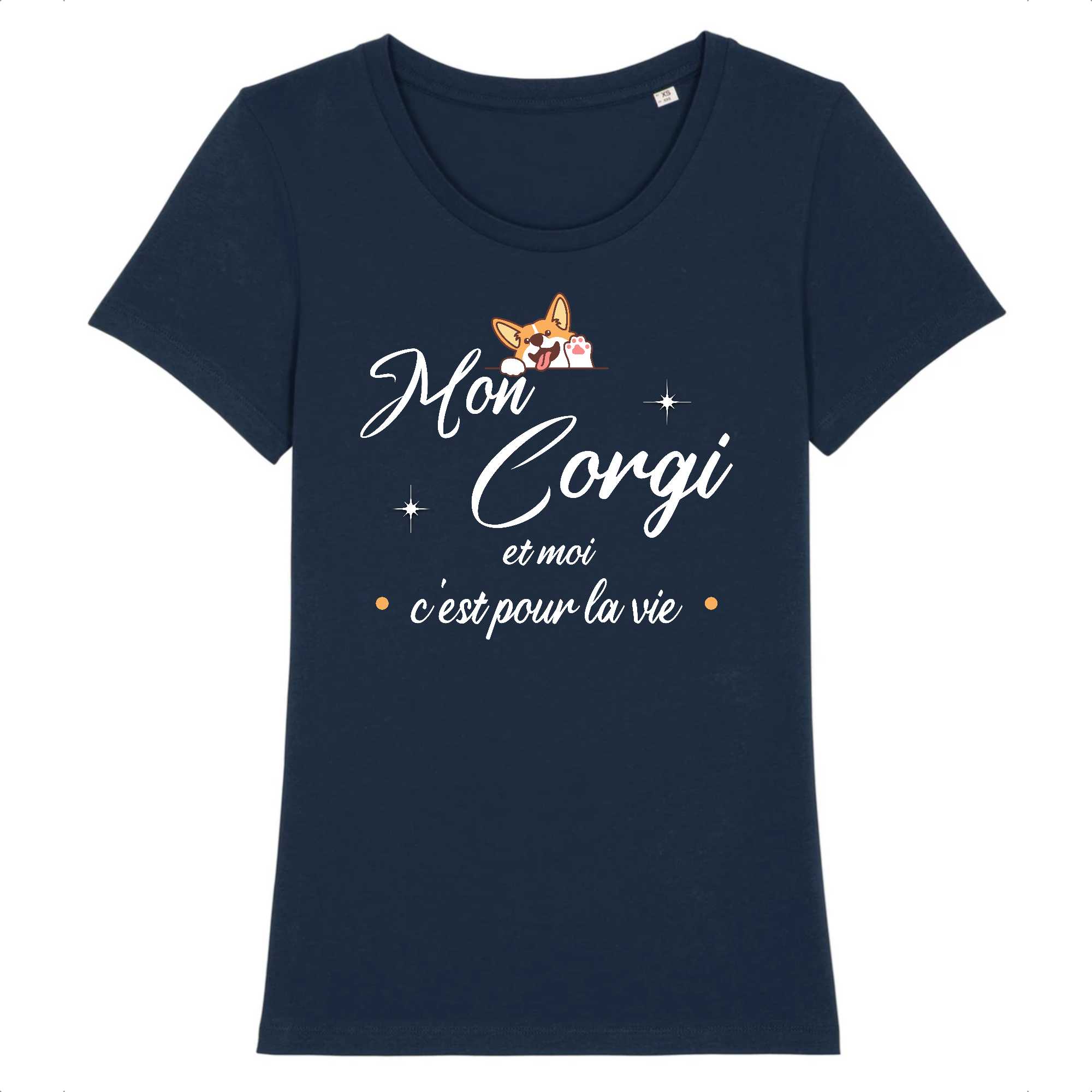 T-shirt Femme Mon corgi et moi