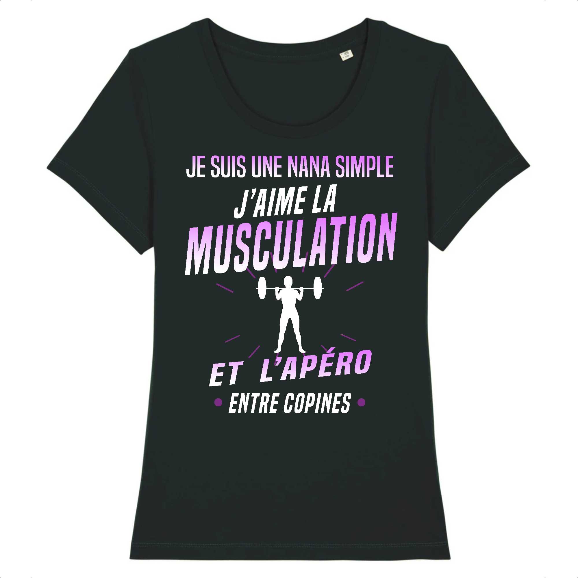 t-shirt Femme Musculation et apéro