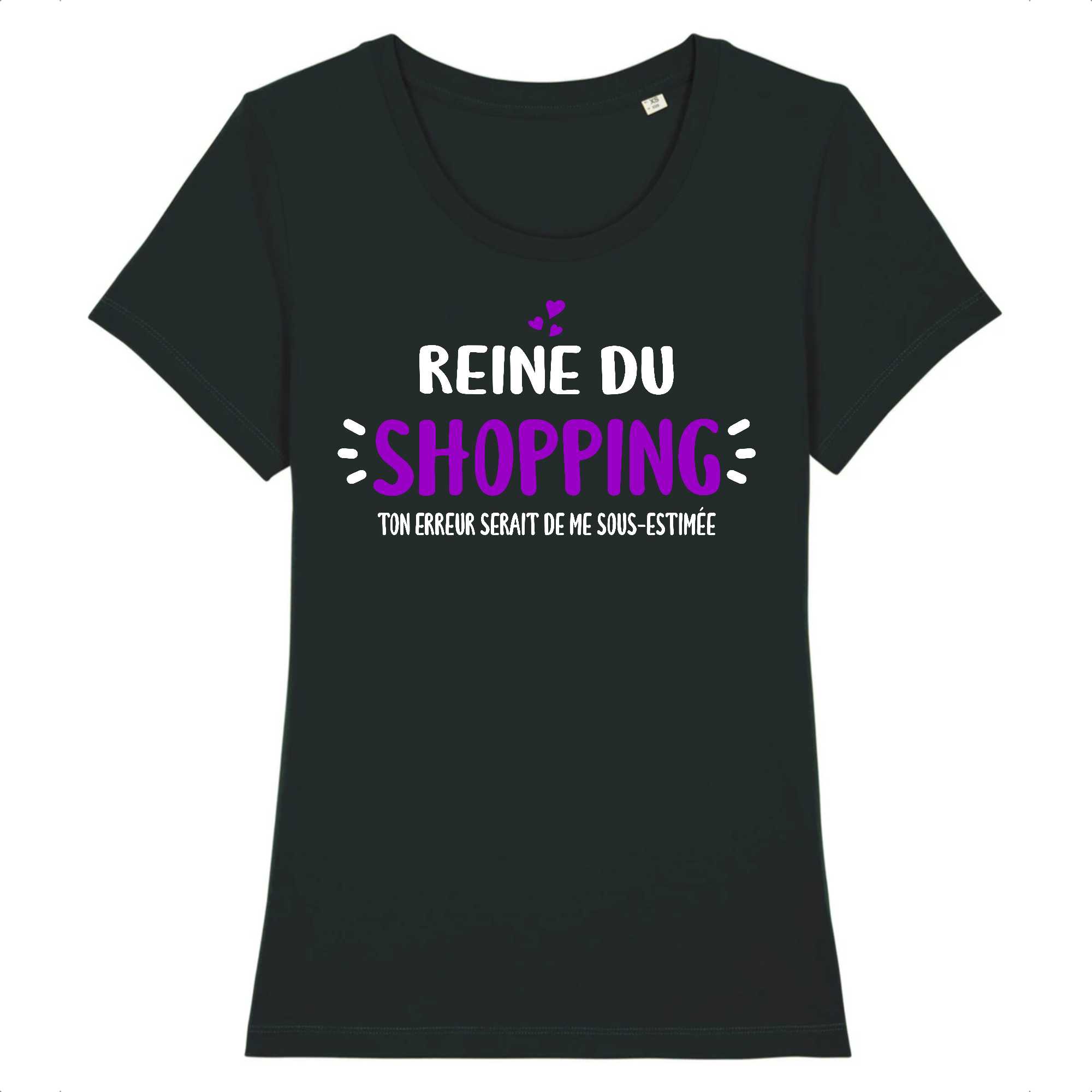 T-shirt Femme Reine du shopping