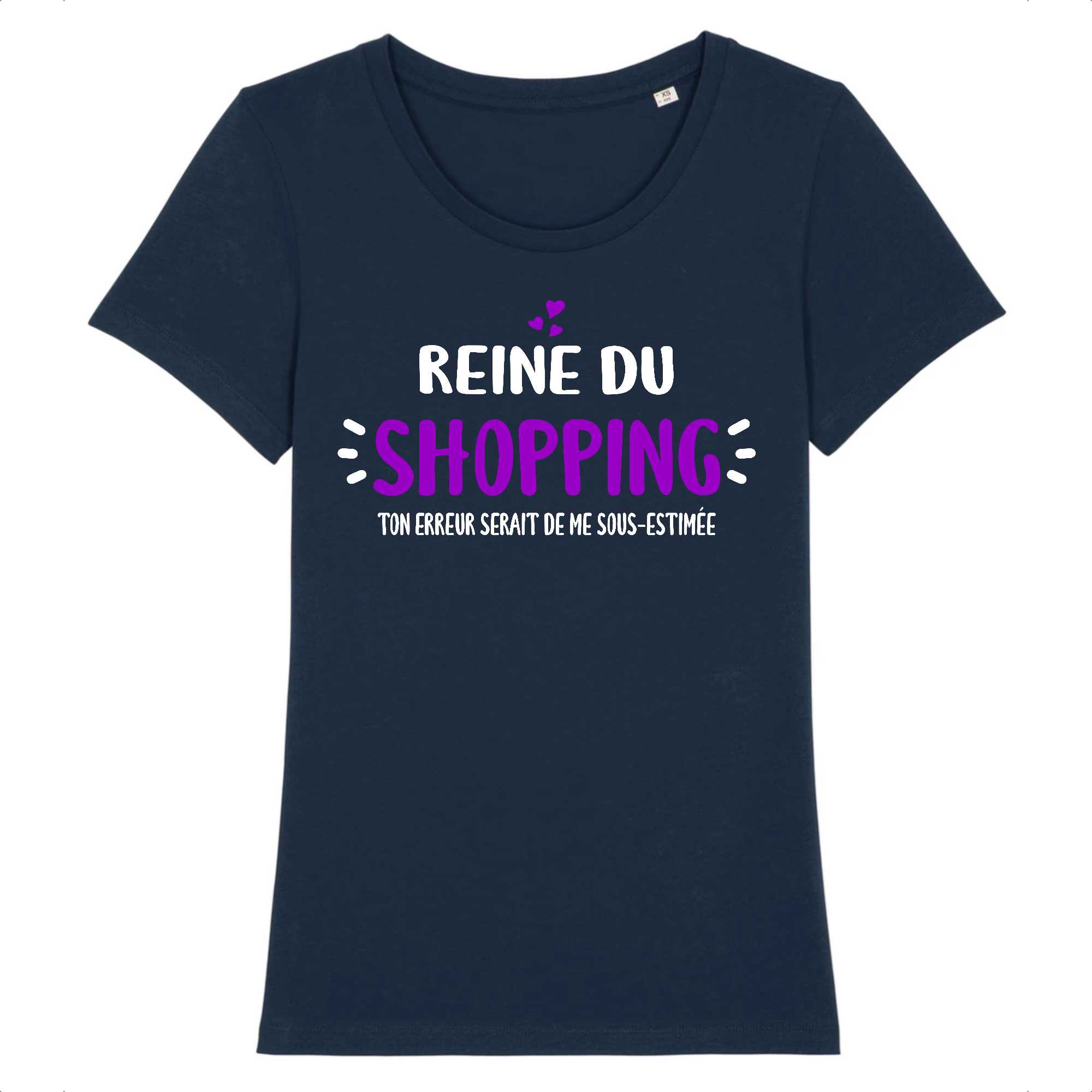 T-shirt Femme Reine du shopping