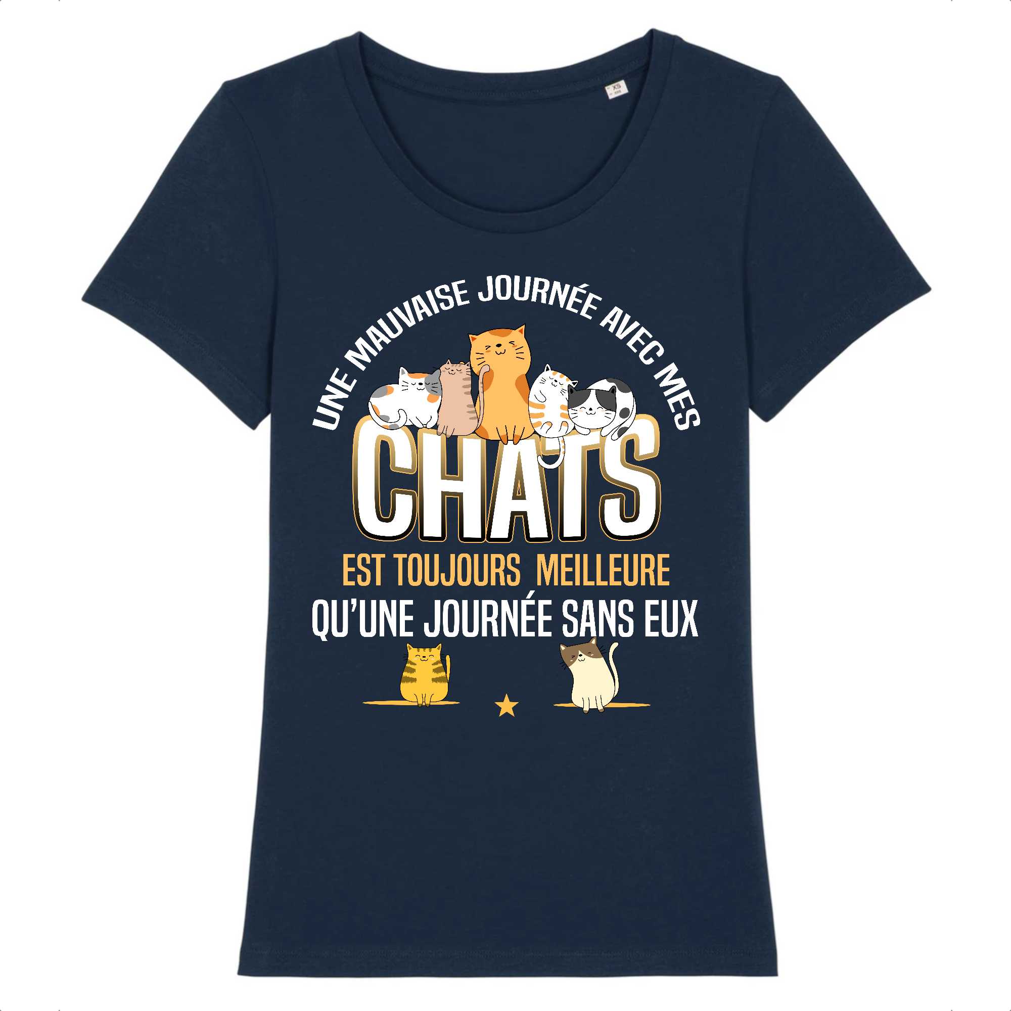 T-shirt Femme Une journée avec mes chats