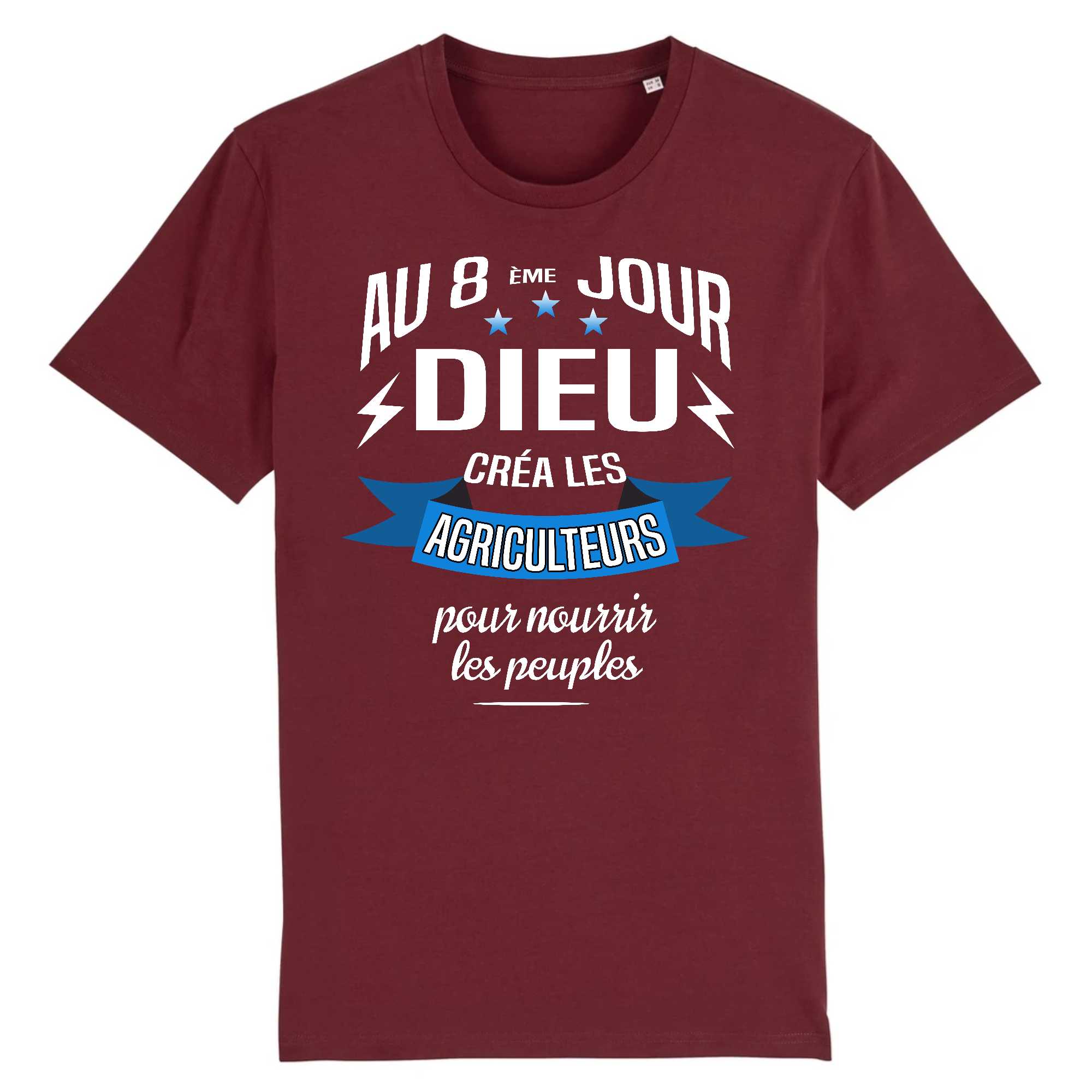 T-shirt Homme Dieu créa les agriculteurs