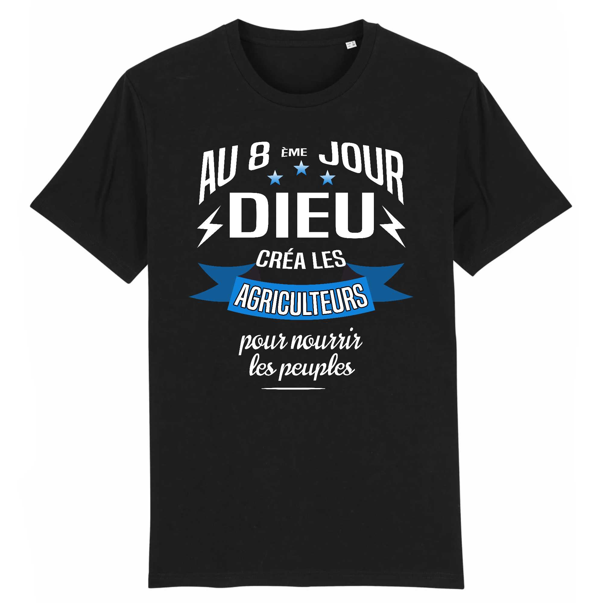 T-shirt Homme Dieu créa les agriculteurs
