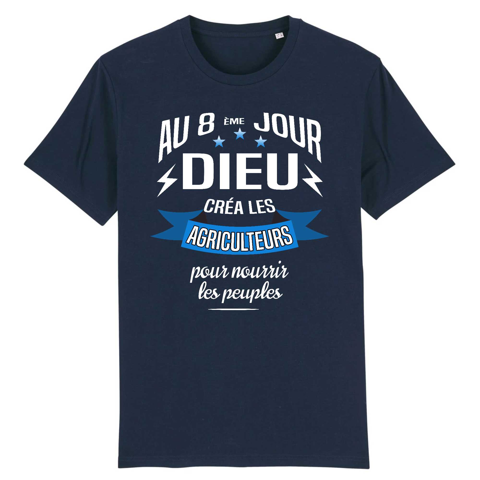 T-shirt Homme Dieu créa les agriculteurs