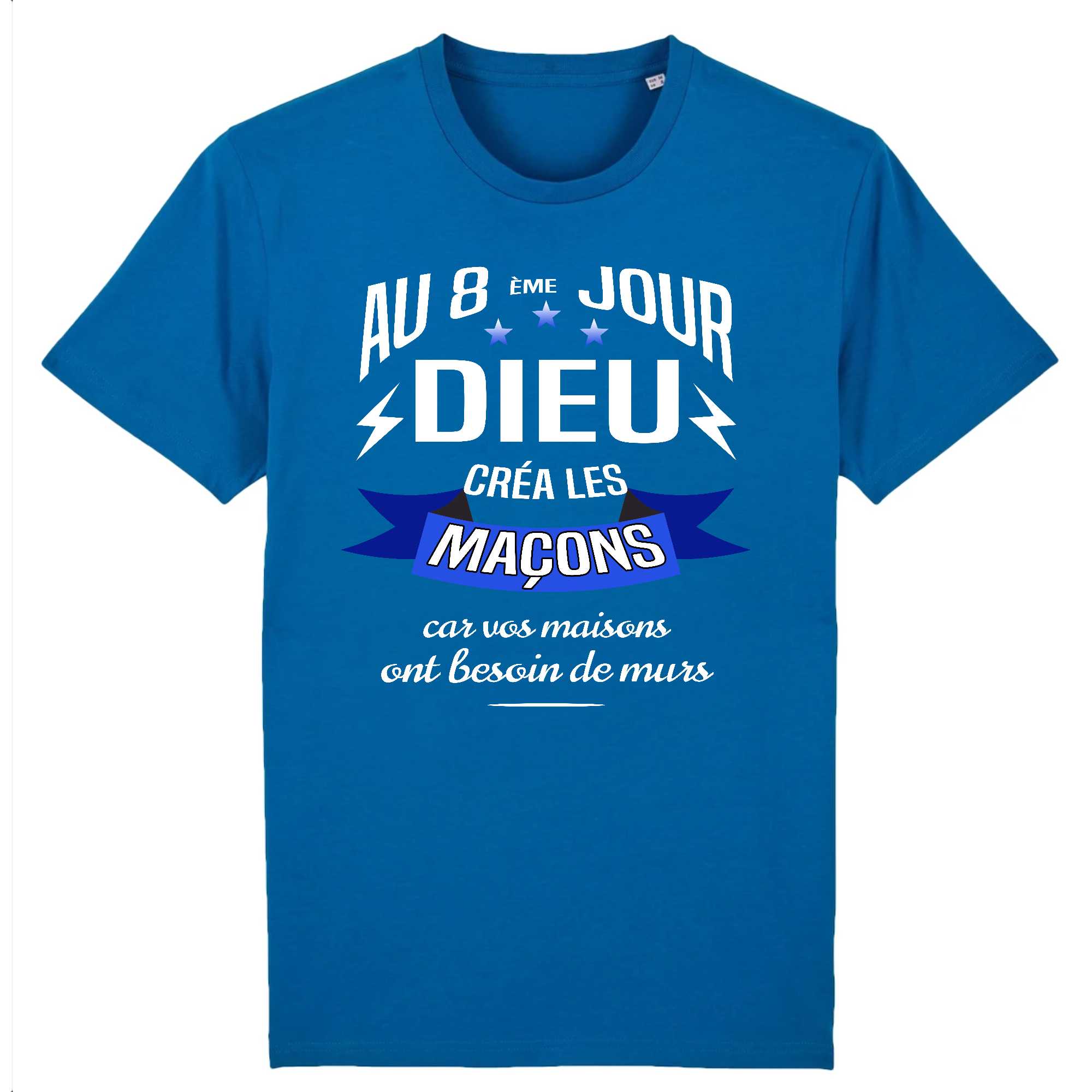 T-shirt Homme Dieu créa les maçons