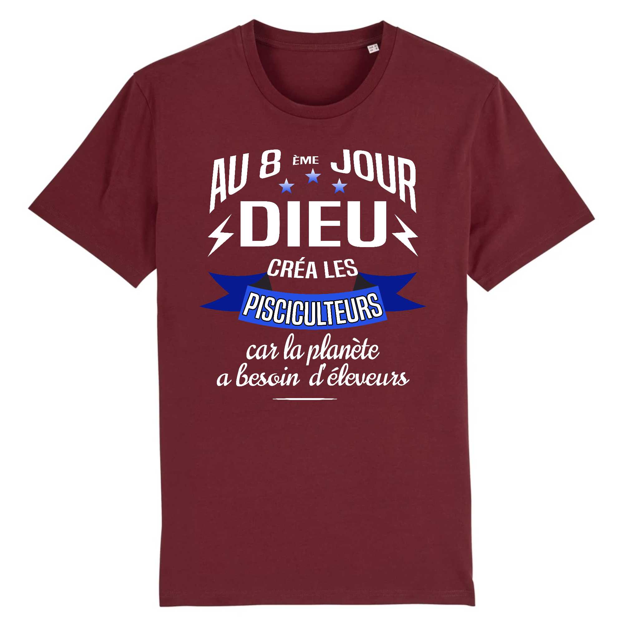 T-shirt Homme Dieu créa les pisciculteurs