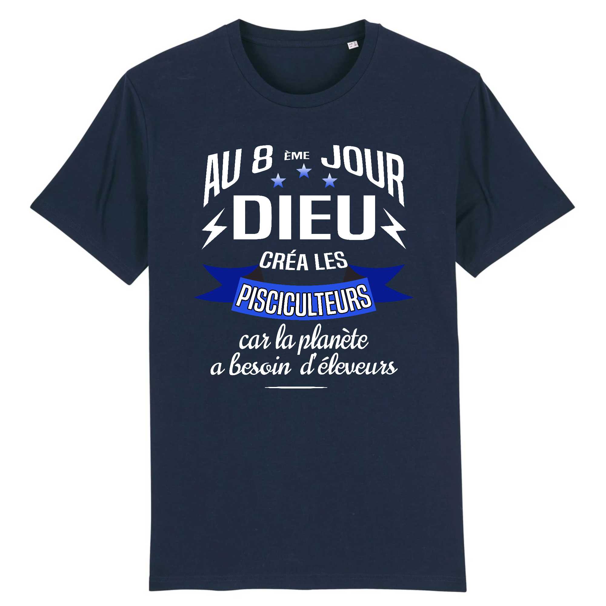 T-shirt Homme Dieu créa les pisciculteurs
