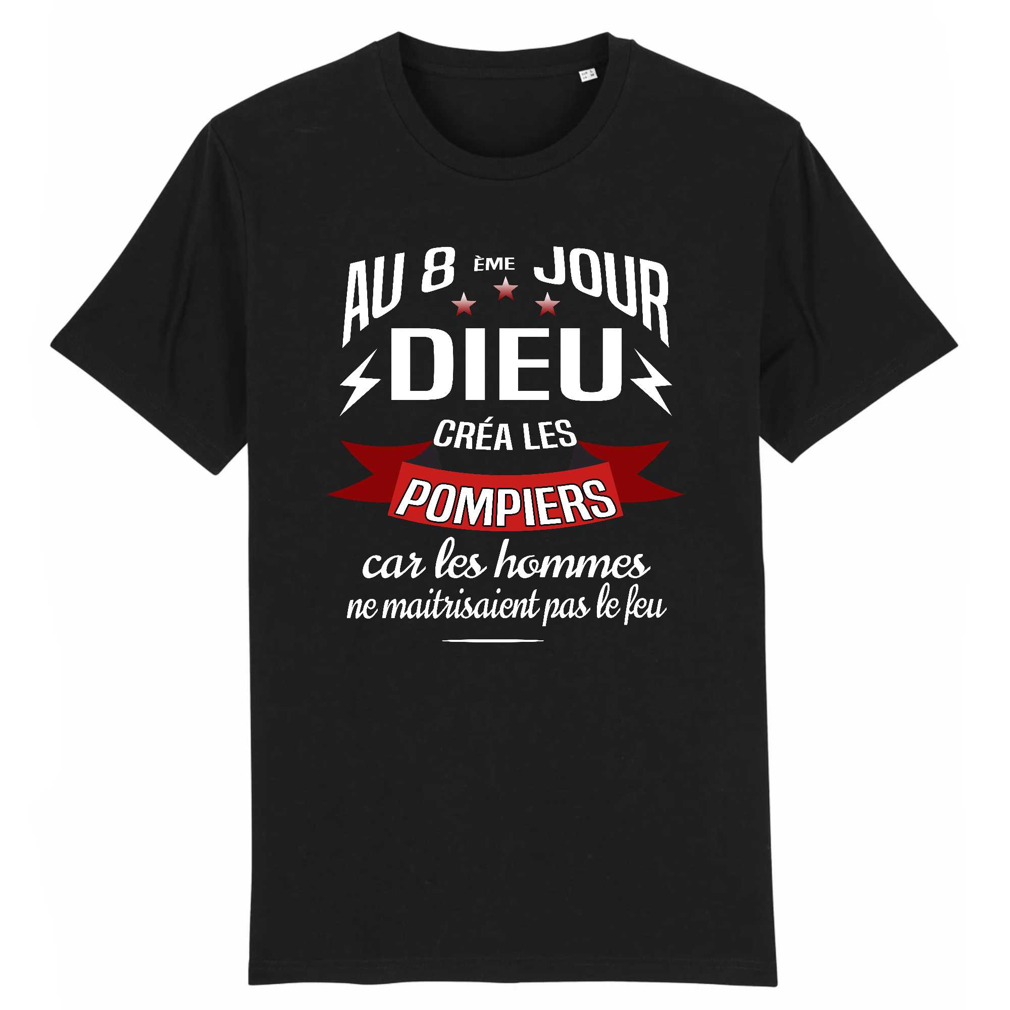 T-shirt Homme Dieu créa les pompiers