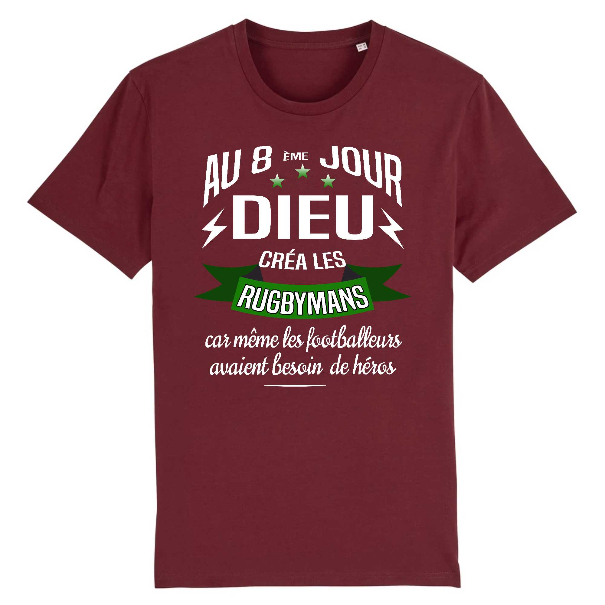 T-shirt Homme Dieu créa les rugbymans