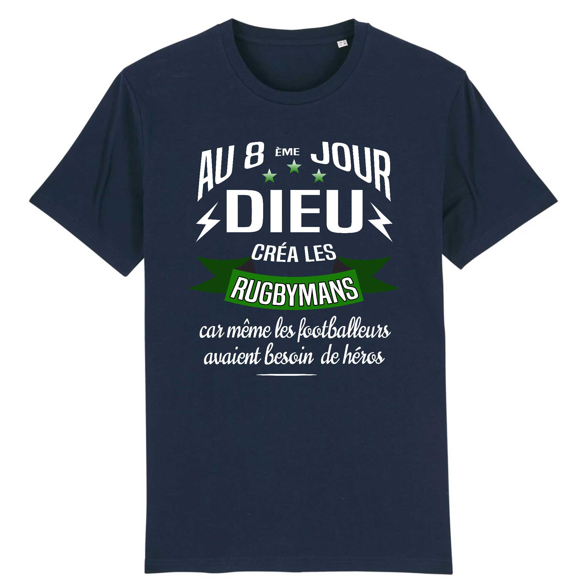 T-shirt Homme Dieu créa les rugbymans