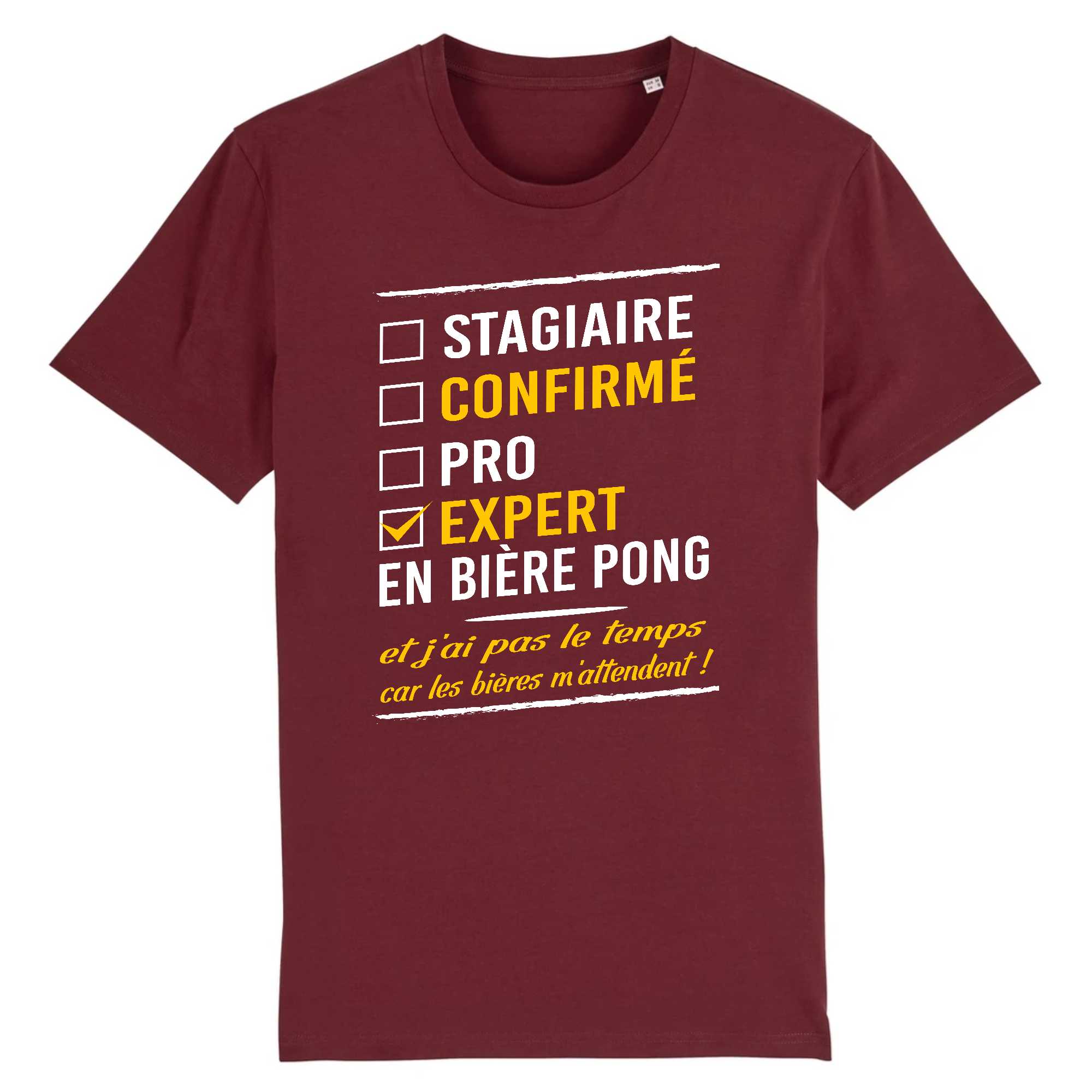T-shirt Homme Expert en bière Pong